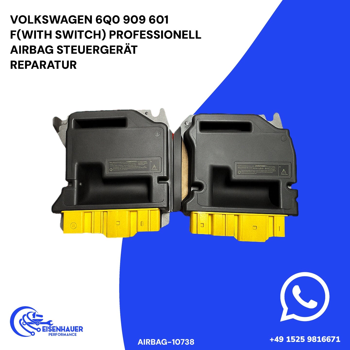 Volkswagen 6Q0 909 601 F(With switch) Professionell Airbag Steuergerät Reparatur