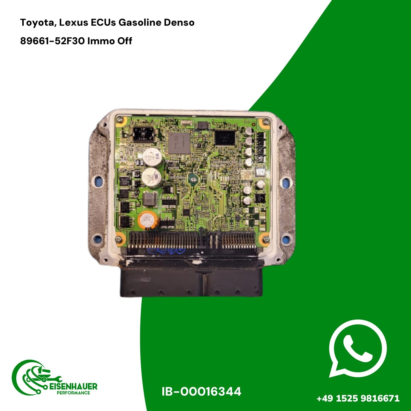 Toyota, Lexus ECUs Gasoline Denso 89661-52F30 Immo Off
