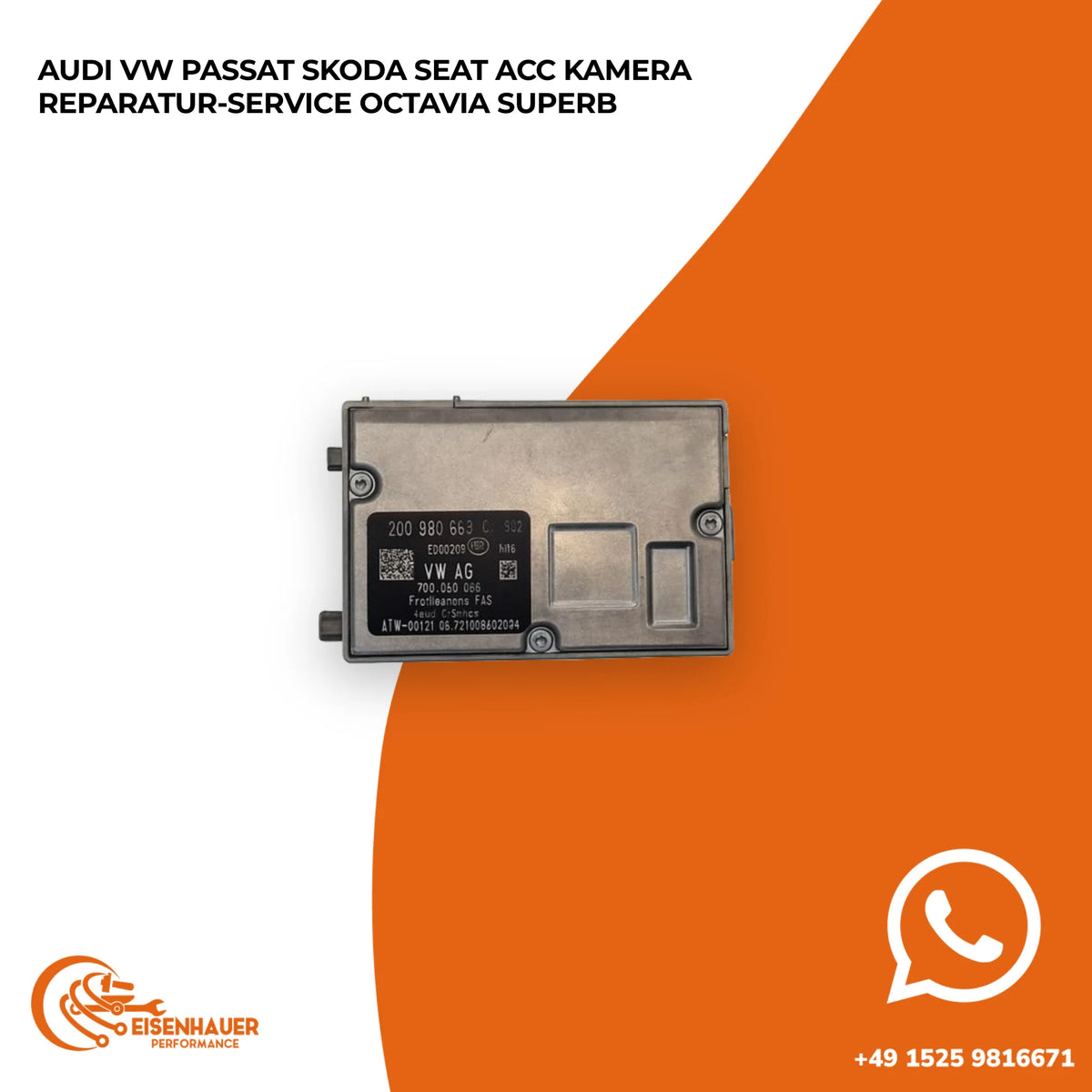 Audi VW Passat Skoda Seat ACC Kamera Reparatur Service Octavia Superb