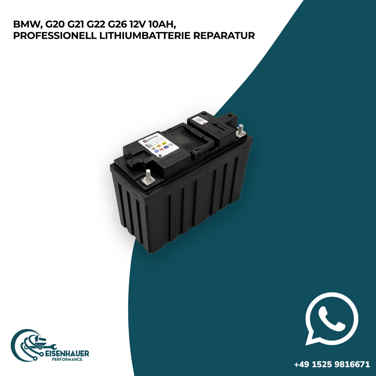 BMW, G20 G21 G22 G26 12V 10Ah, PROFESSIONELL LITHIUMBATTERIE REPARATUR