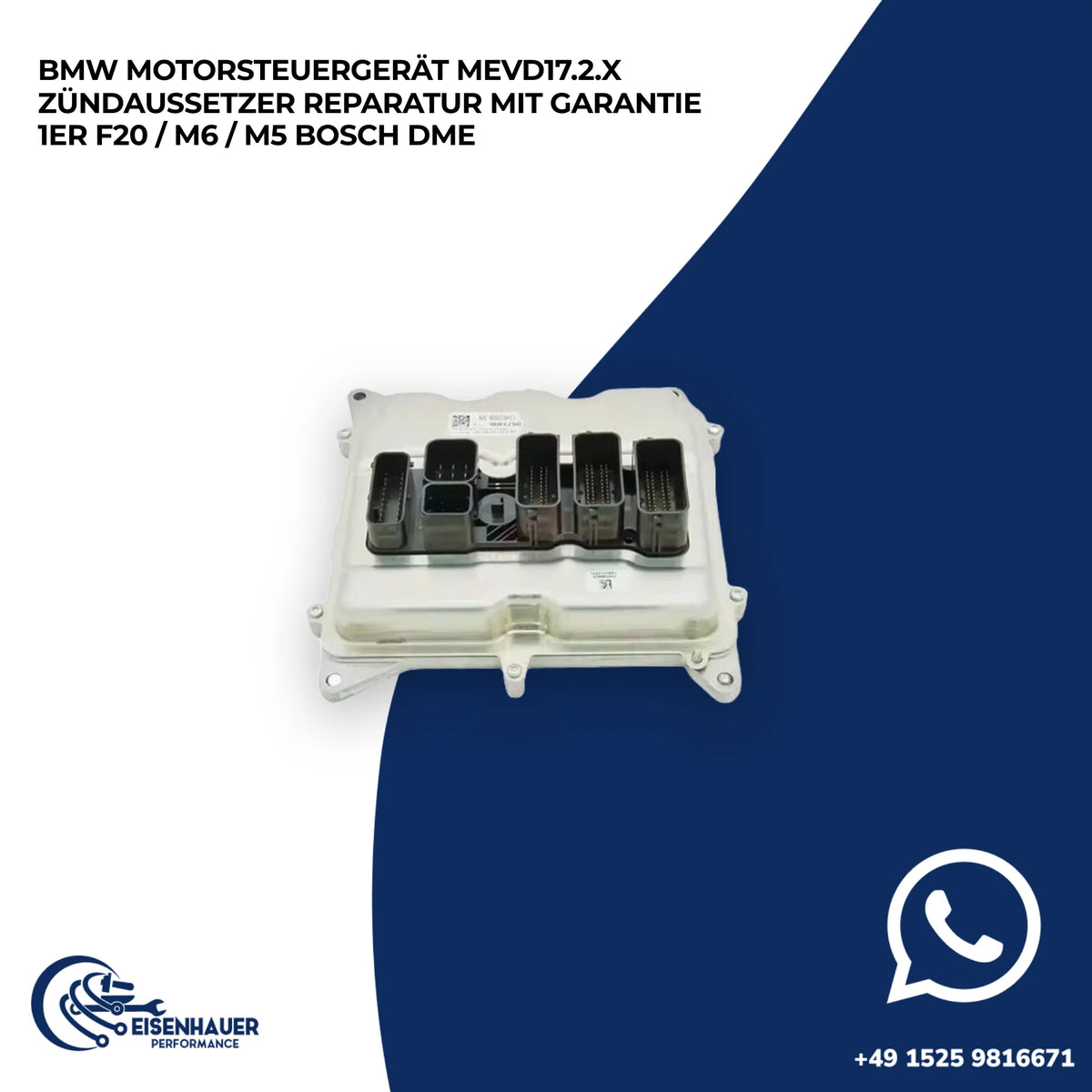 BMW Motorsteuergerät MEVD17.2.x Zündaussetzer Reparatur️ ️ 1er F20 / M6 / M5 Bosch DME