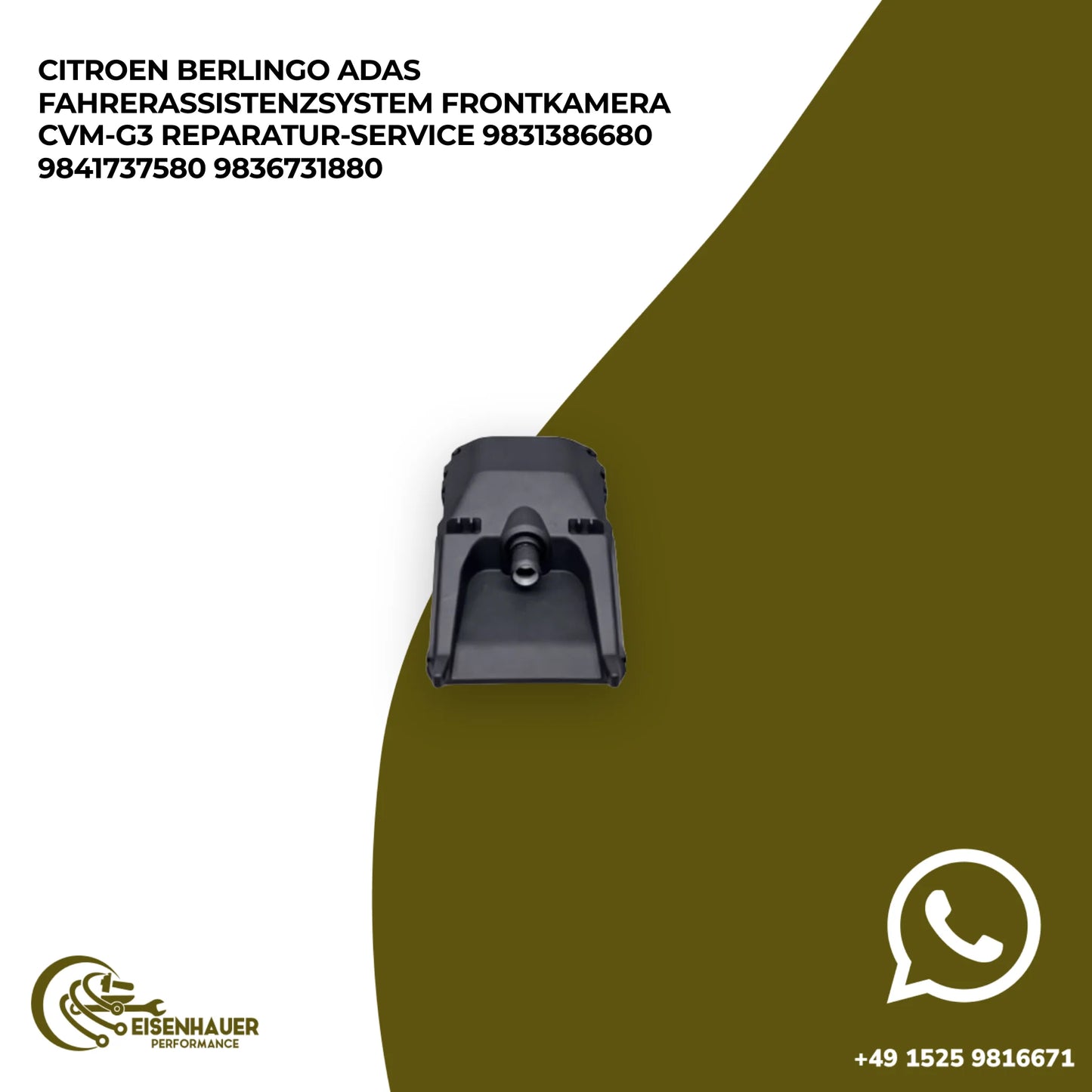 Citroen Berlingo ADAS Fahrerassistenzsystem Frontkamera CVM-G3 Reparatur Service 9831386680 9841737580 9836…