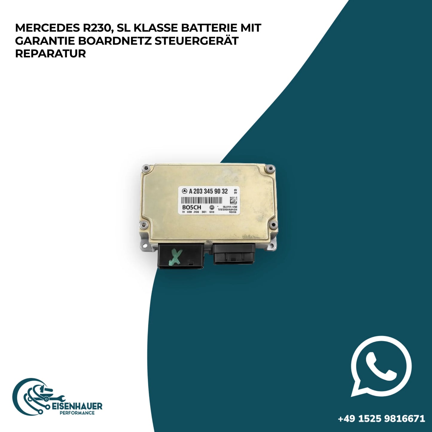 Mercedes R230, SL Klasse Batterie️ ️Boardnetz Steuergerät Reparatur