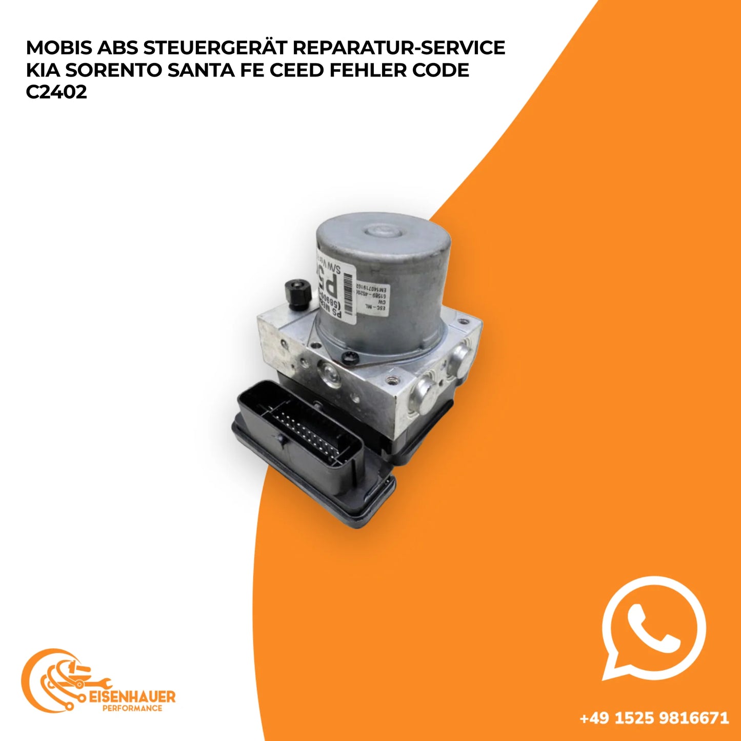 Mobis ABS Steuergerät Reparatur Service KIA Sorento Santa Fe Ceed Fehler Code C2402