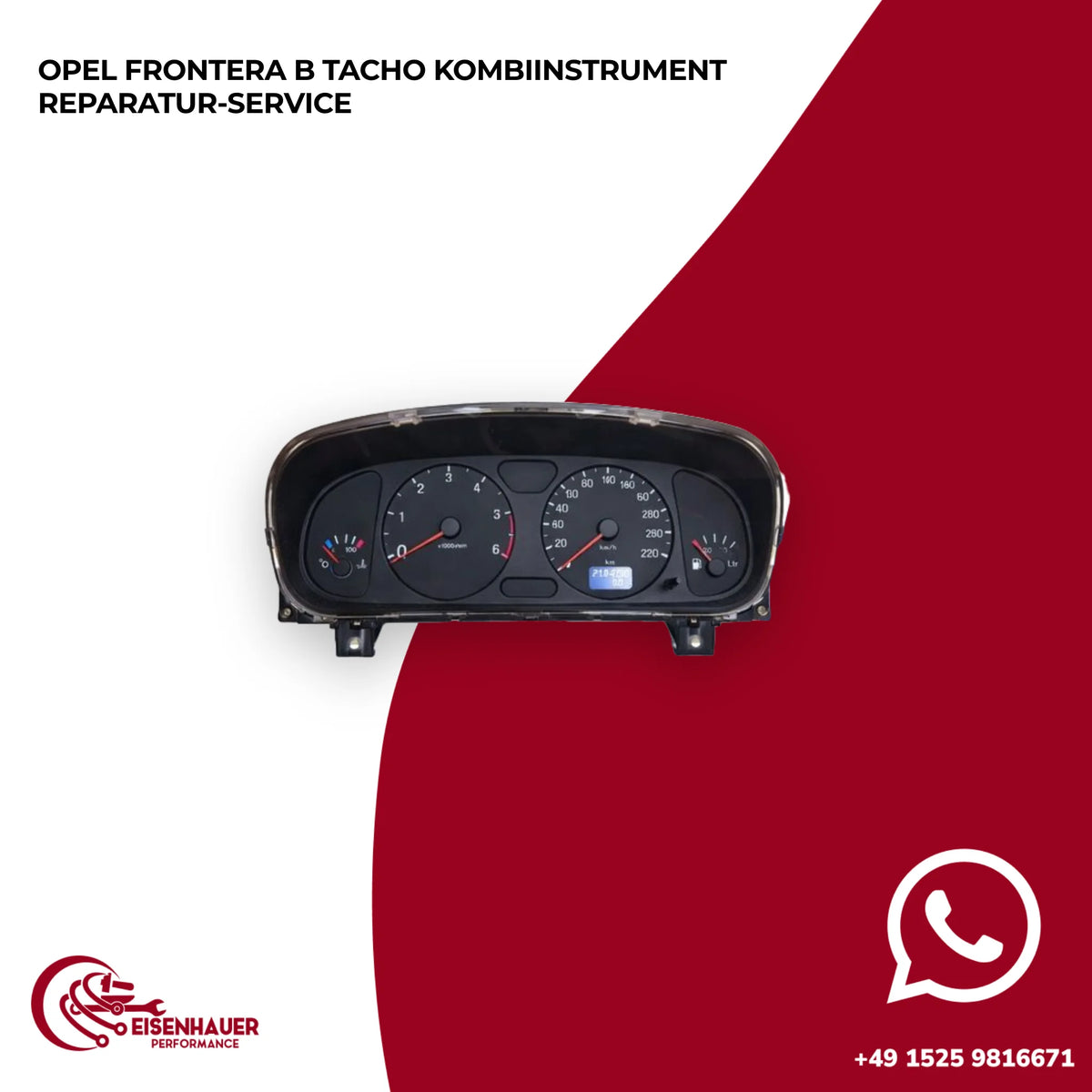 Opel Frontera B Tacho Kombiinstrument Reparatur Service