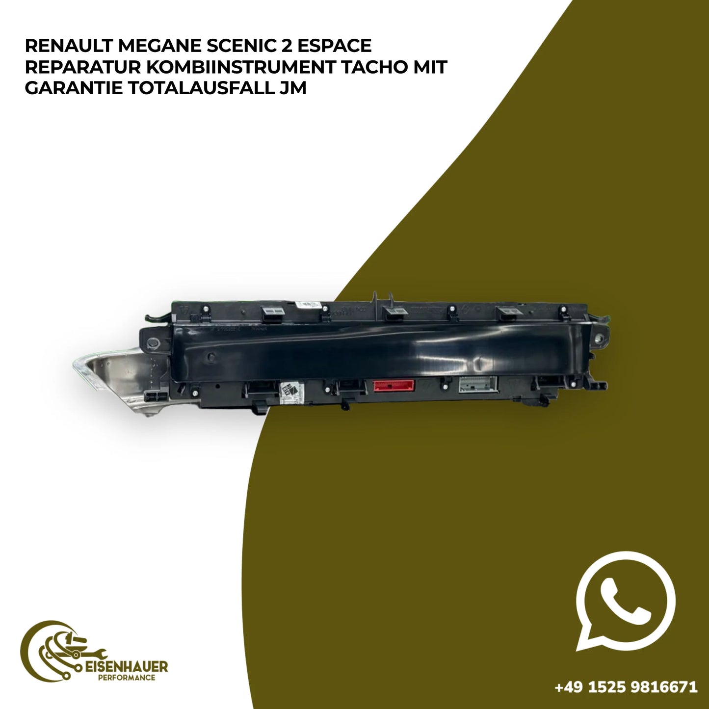 Renault Megane Scenic 2 Espace Reparatur Kombiinstrument Tacho ️ ️Totalausfall JM