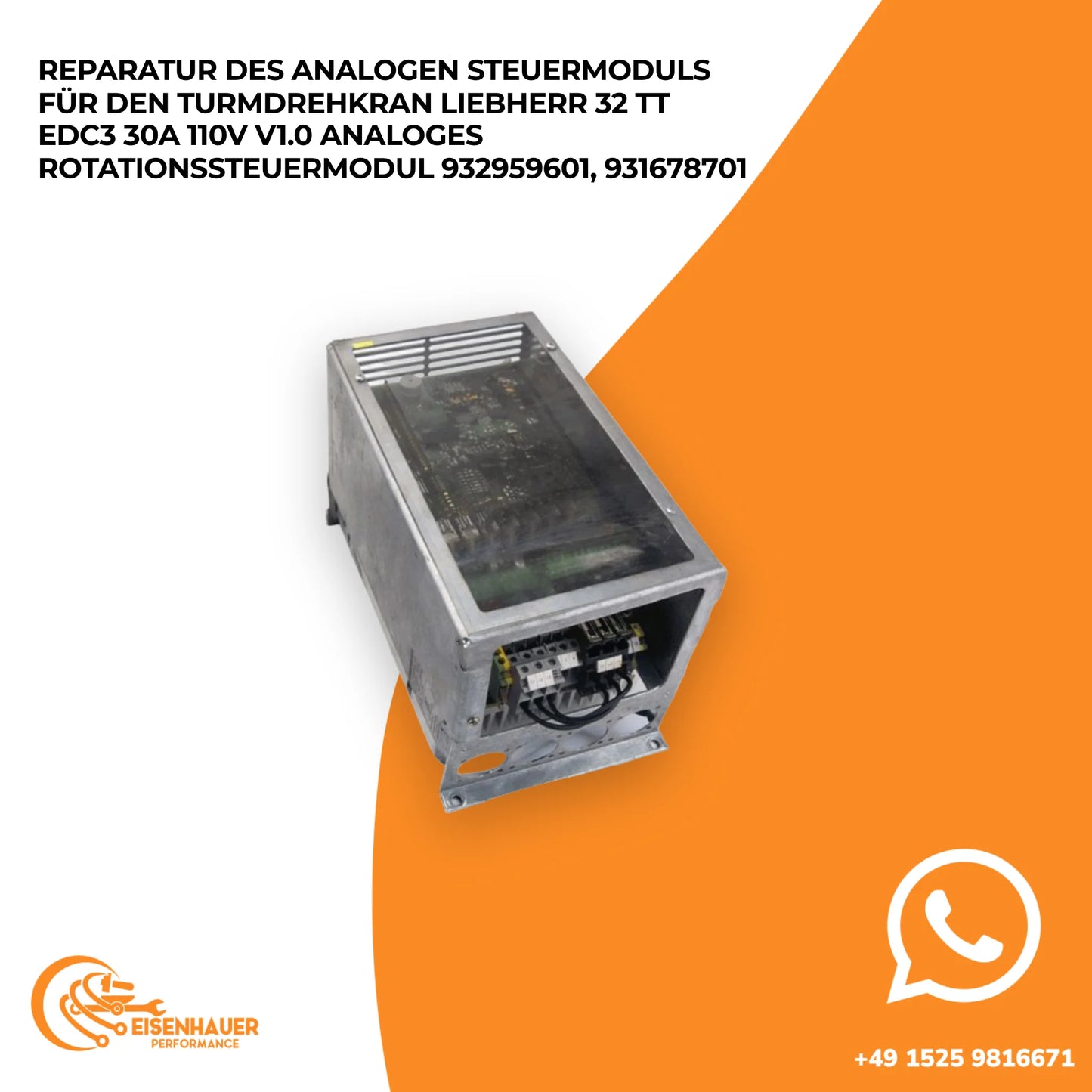 Reparatur des analogen Steuermoduls für den Turmdrehkran Liebherr 32 TT EDC3 30A 110V v1.0 Analoges Rotatio…