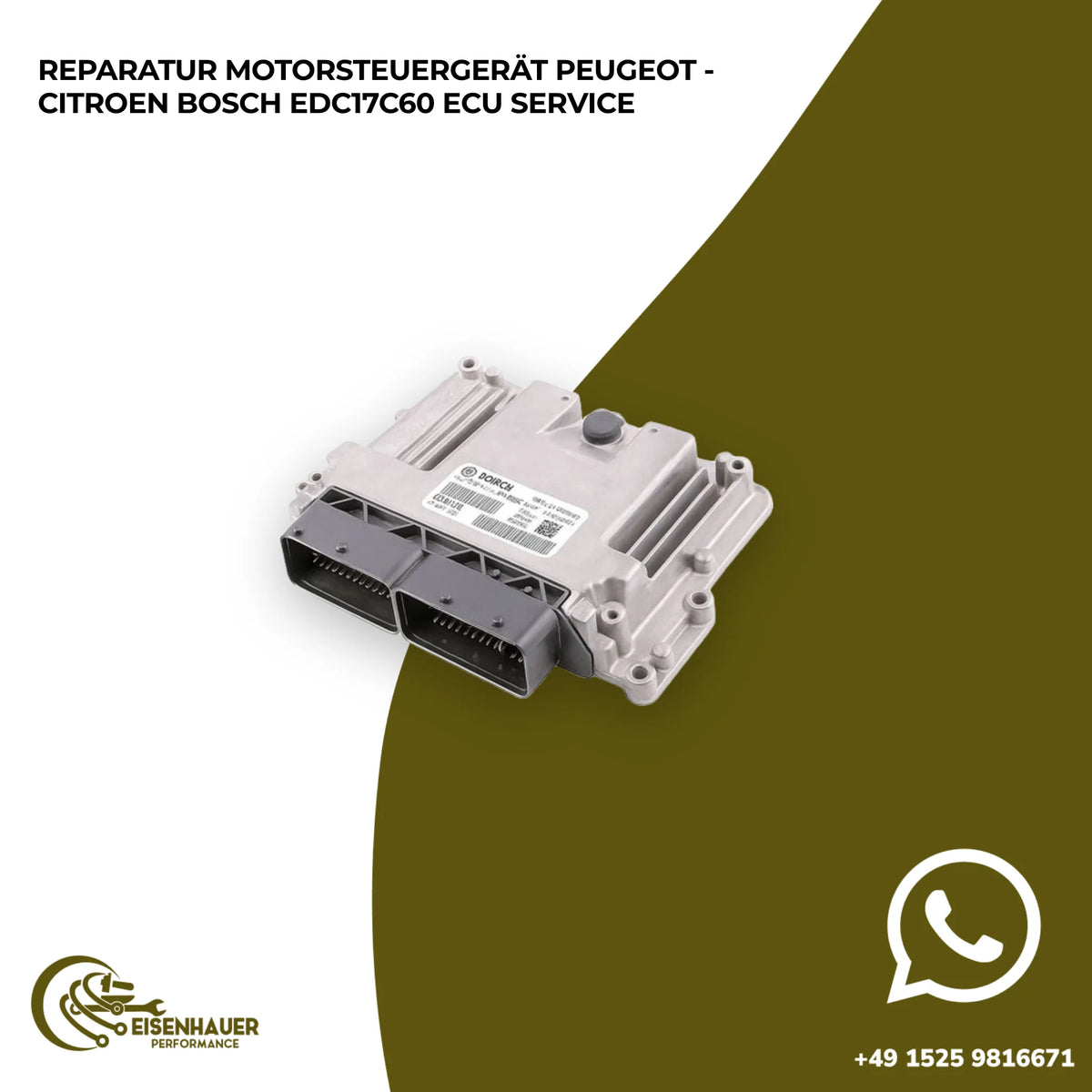 Reparatur Motorsteuergerät Peugeot - Citroen Bosch EDC17C60 ECU Service