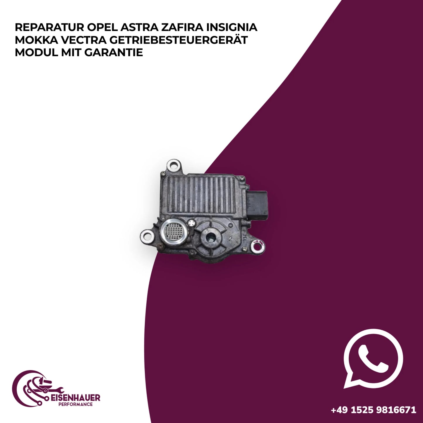 Reparatur Opel Astra Zafira Insignia Mokka Vectra Getriebesteuergerät Modul️ ️