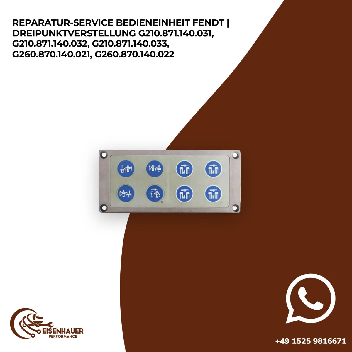 Reparatur Service Bedieneinheit Fendt | Dreipunktverstellung G210.871.140.031, G210.871.140.032, G210.871.1…