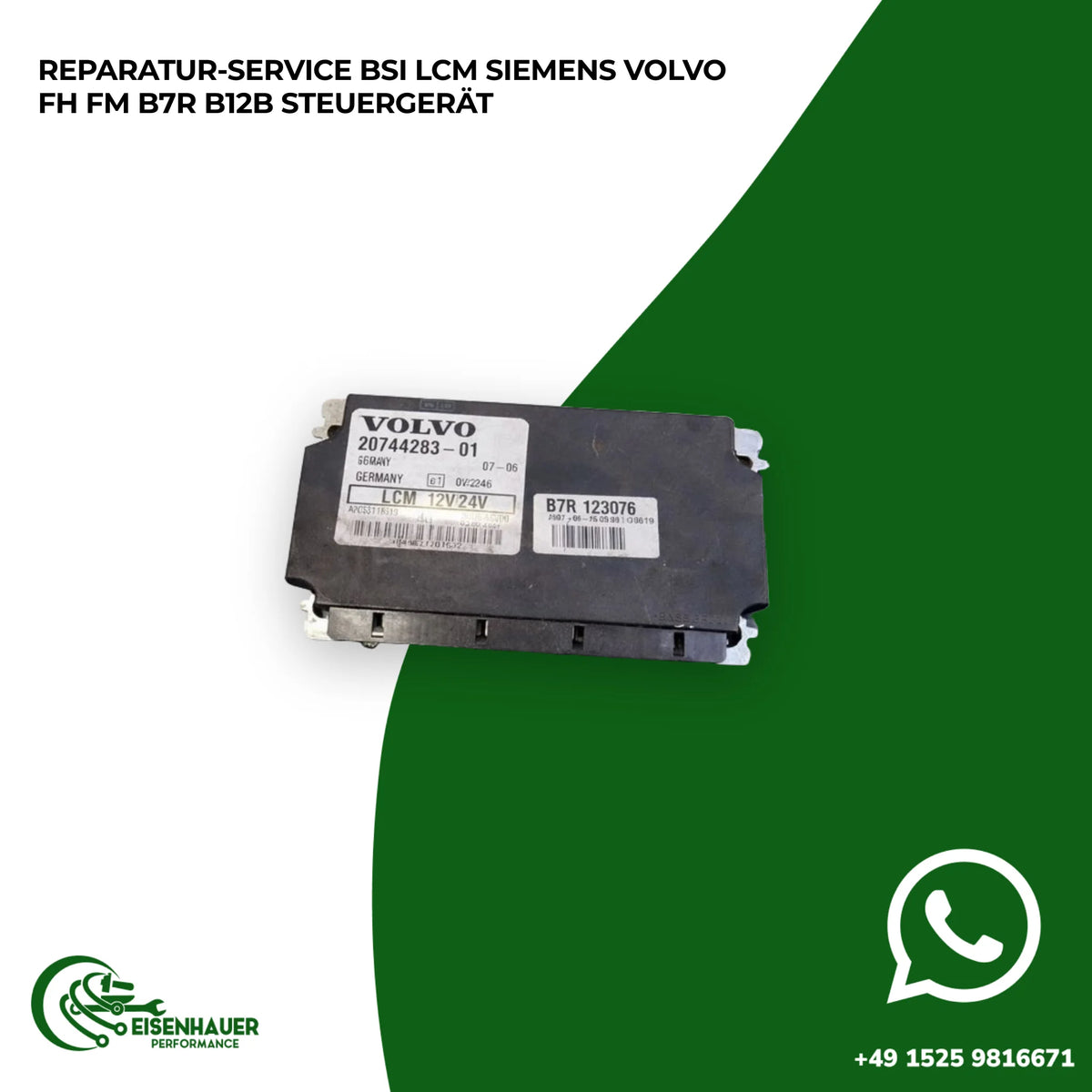 Reparatur Service BSI LCM SIEMENS VOLVO FH FM B7R B12B Steuergerät
