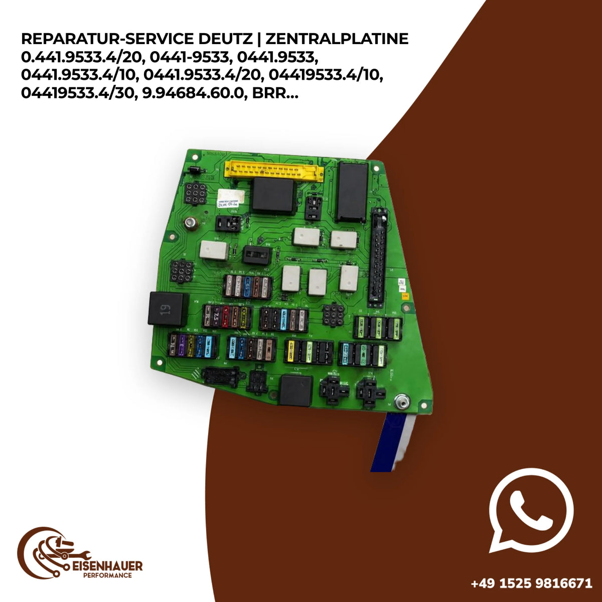 Reparatur Service Deutz | Zentralplatine 0.441.9533.4/20, 0441-9533, 0441.9533, 0441.9533.4/10, 0441.9533.4…
