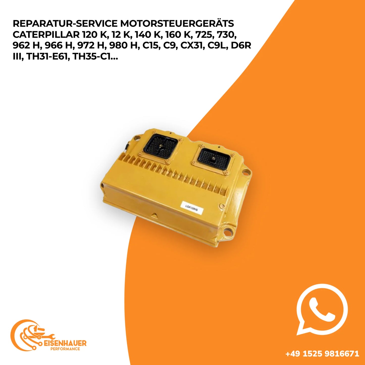 Reparatur Service Motorsteuergeräts Caterpillar 120 K, 12 K, 140 K, 160 K, 725, 730, 962 H, 966 H, 972 H, 9…
