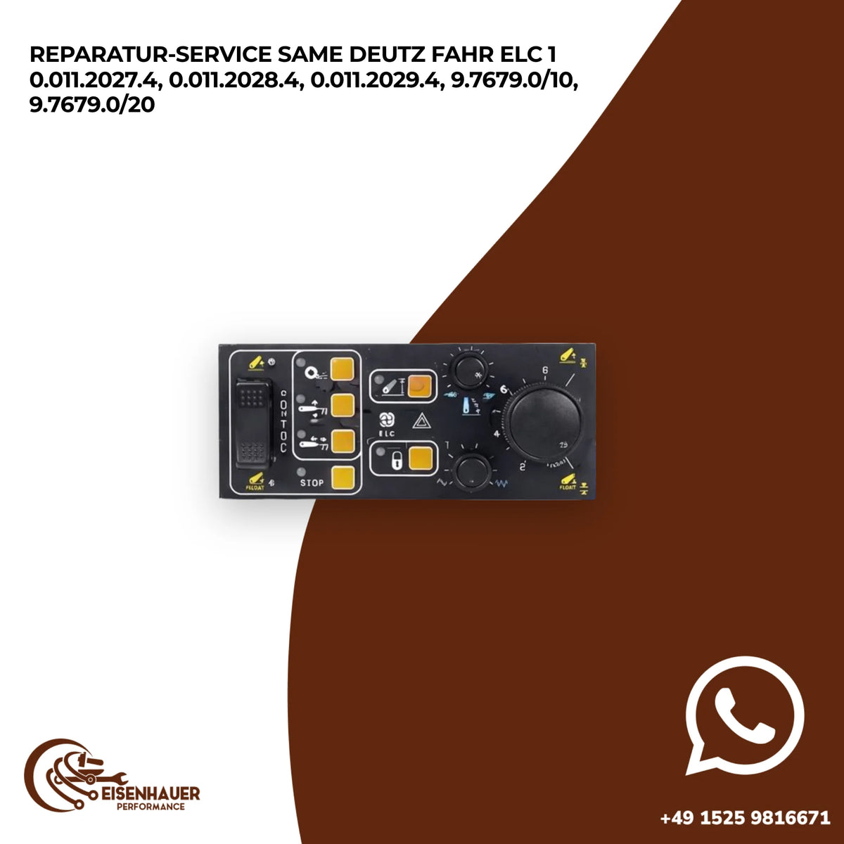 Reparatur Service Same Deutz Fahr ELC 1 0.011.2027.4, 0.011.2028.4, 0.011.2029.4, 9.7679.0/10, 9.7679.0/20