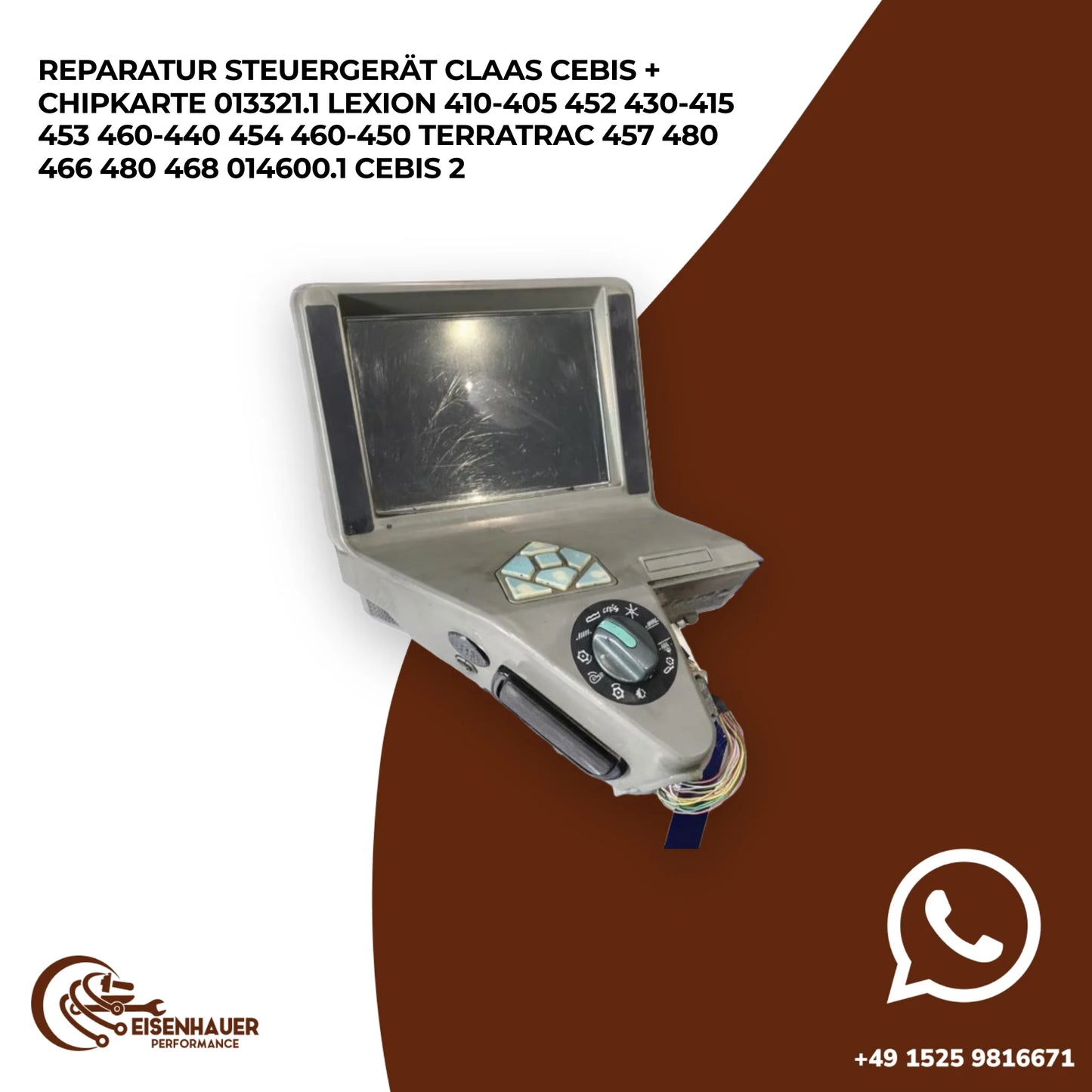 Reparatur steuergerät Claas Cebis + Chipkarte 013321.1 LEXION 410-405 452 430-415 453 460-440 454 460-450 T…