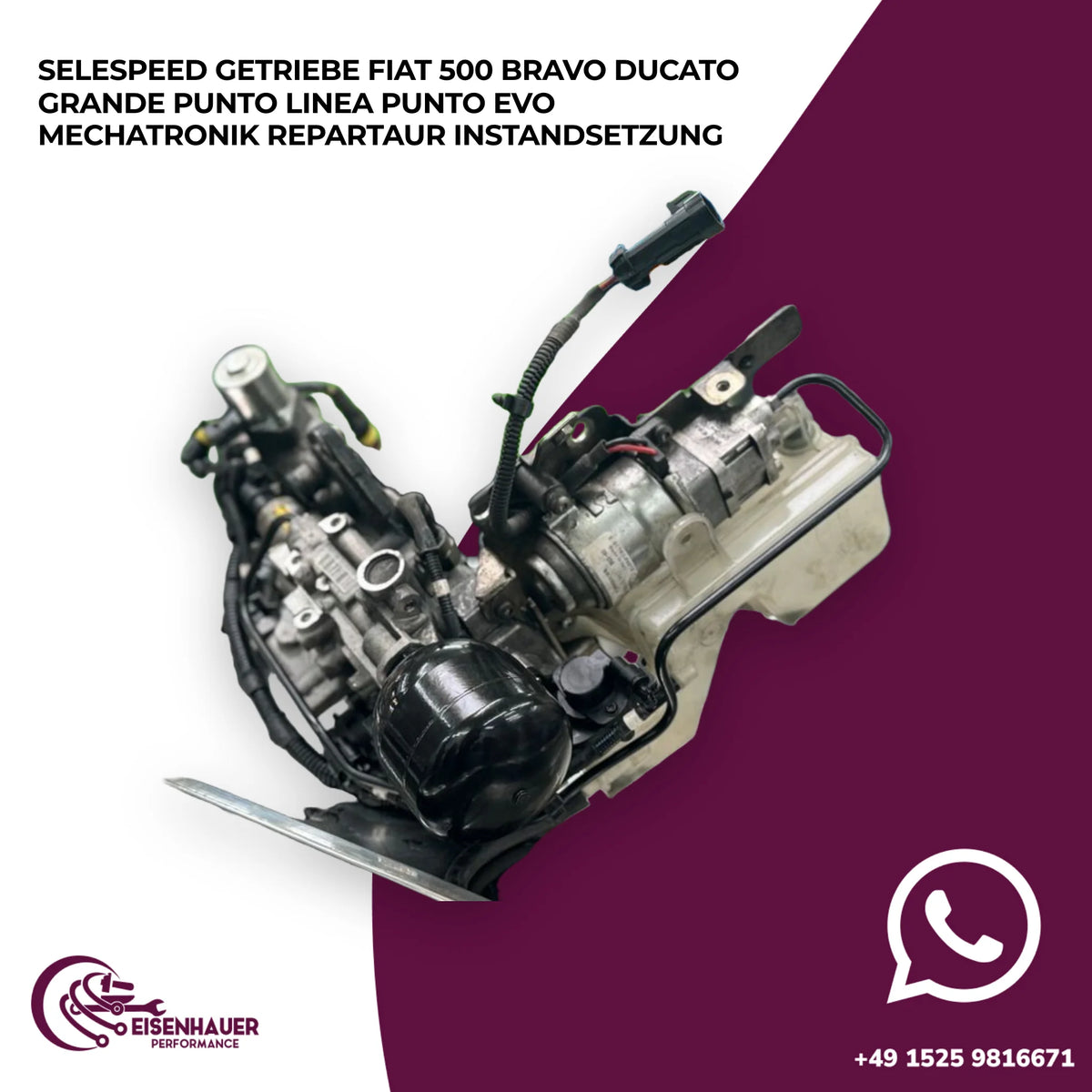 Selespeed Getriebe FIAT 500 Bravo Ducato Grande Punto Linea Punto Evo Mechatronik Repartaur Instandsetzung