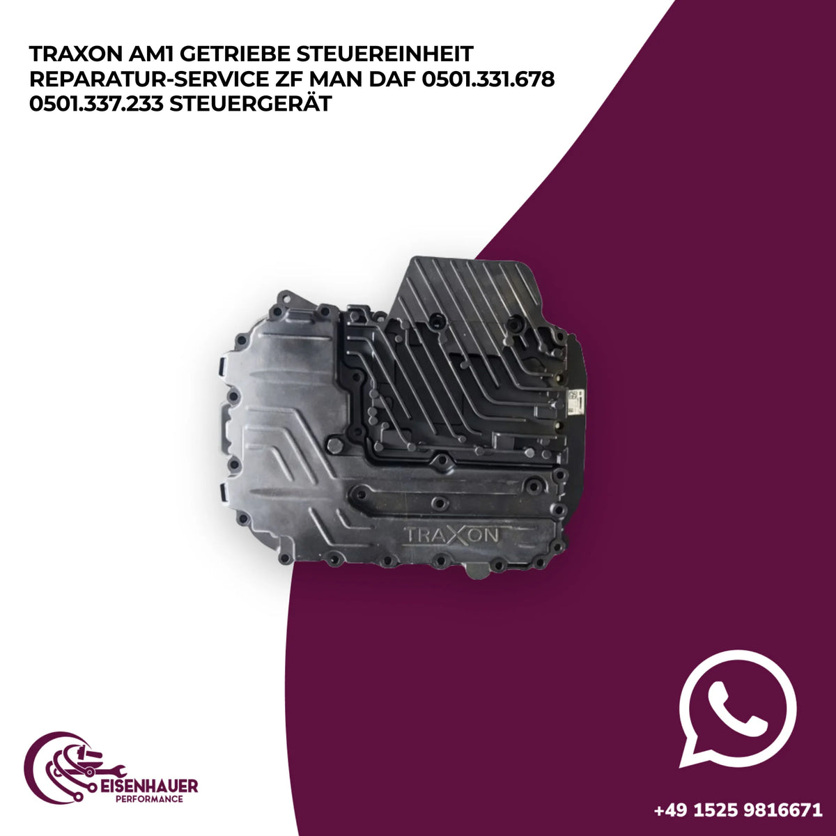 Traxon AM1 Getriebe Steuereinheit Reparatur Service ZF MAN DAF 0501.331.678 0501.337.233 Steuergerät