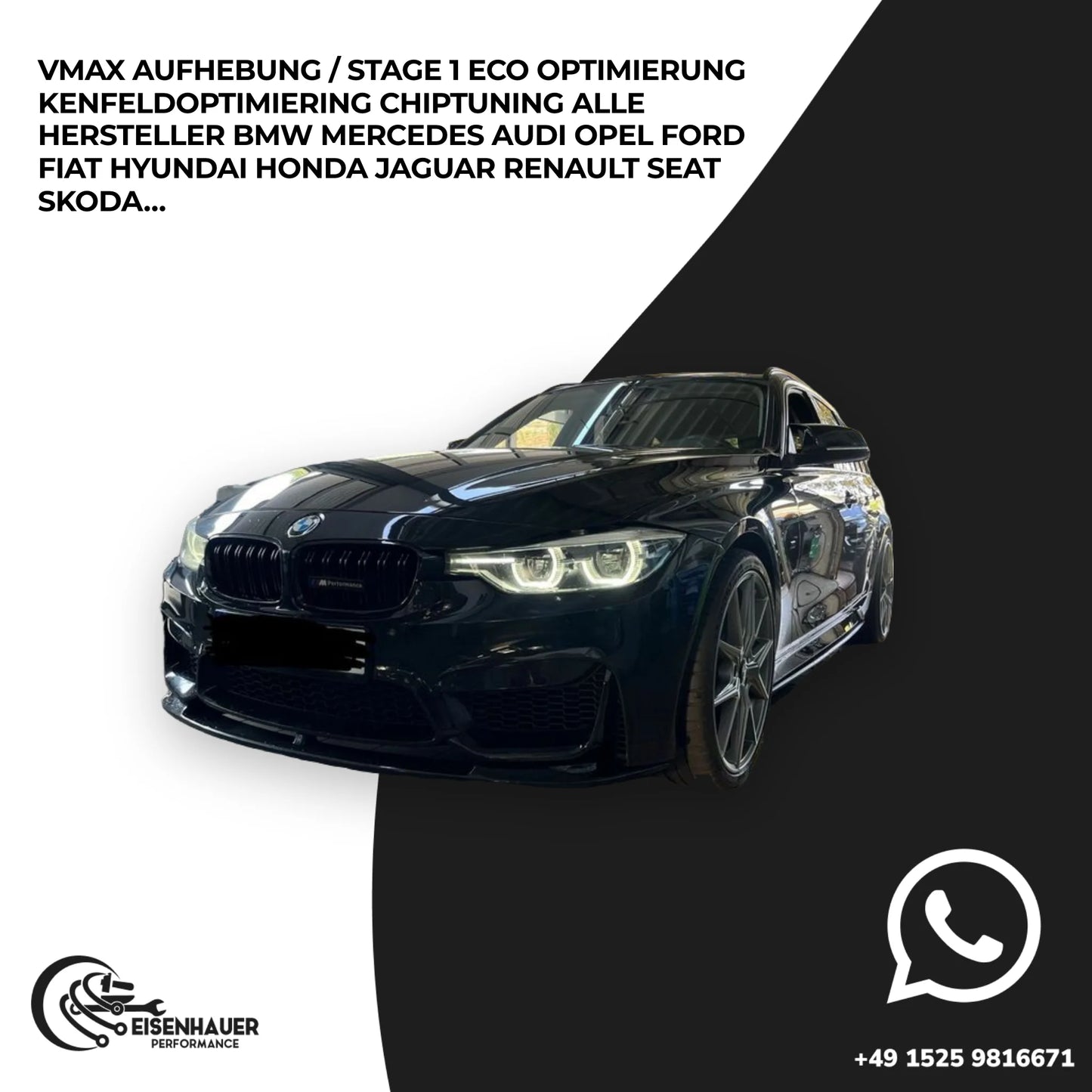 Vmax Aufhebung / Stage 1 ECO Optimierung Kenfeldoptimiering Chiptuning Alle Hersteller BMW Mercedes Audi Op…