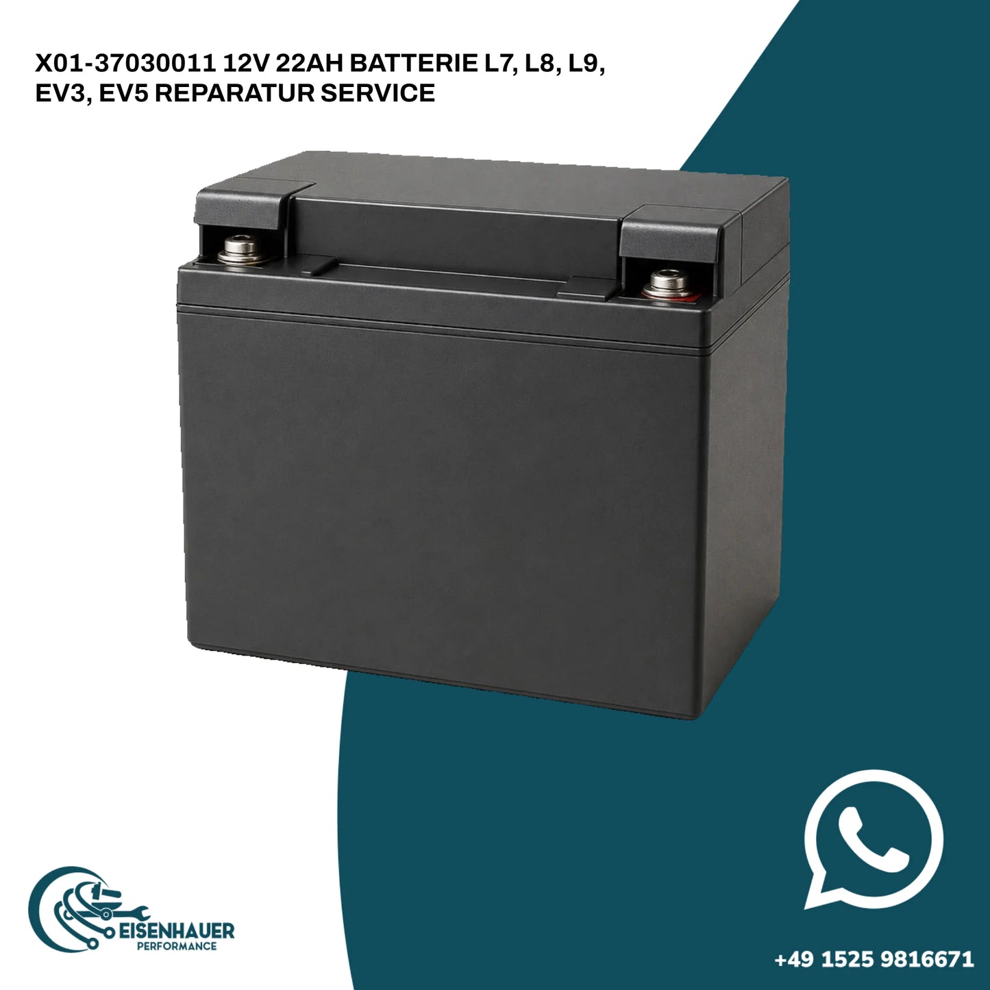 X01-37030011 12V 22AH Batterie L7, L8, L9, EV3, EV5 Reparatur Service