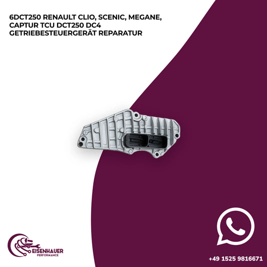 6DCT250 Renault Clio, Scenic, Megane, Captur TCU DCT250 DC4 Getriebesteuergerät Reparatur