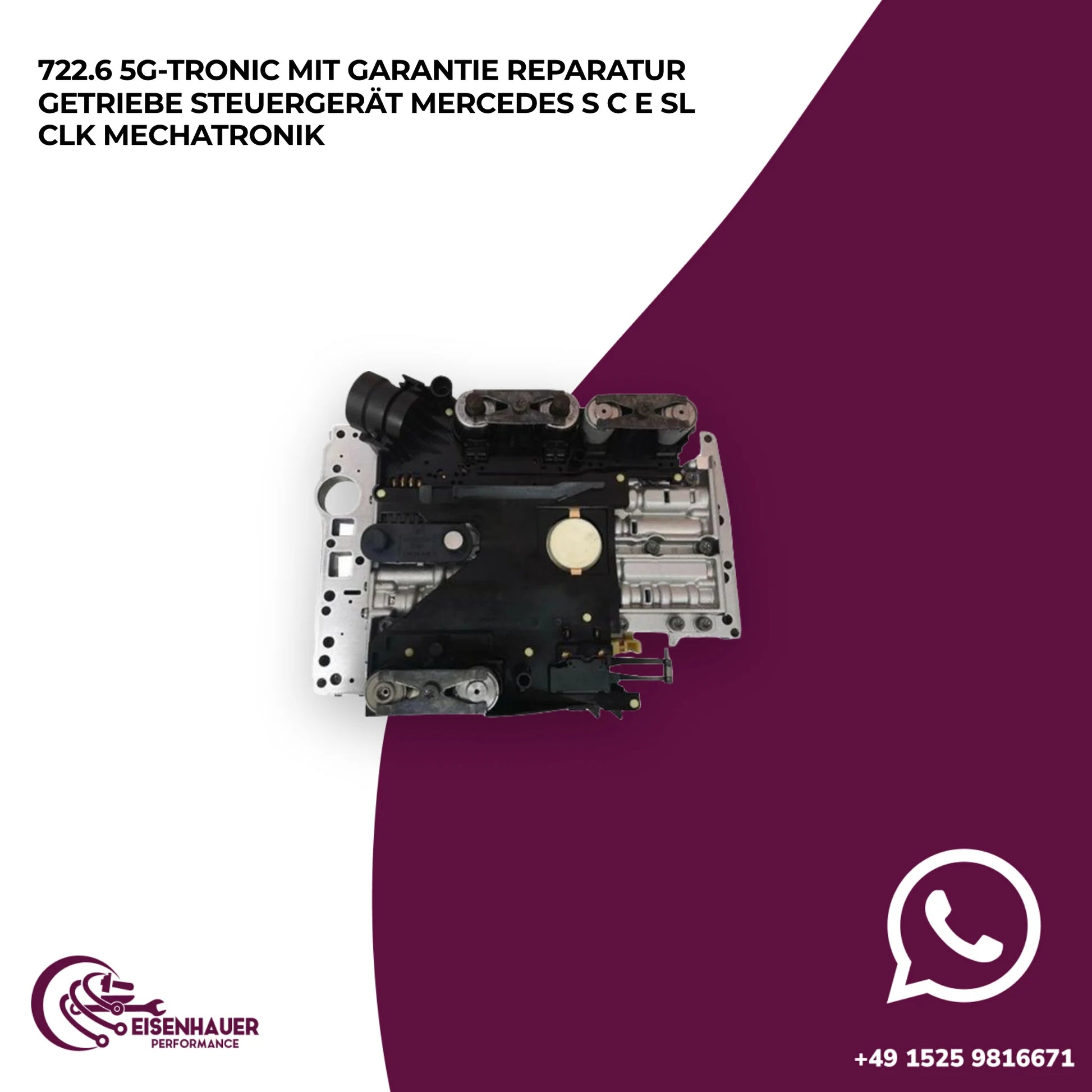 722.6 5G-Tronic️ ️Reparatur Getriebe Steuergerät MERCEDES S C E SL CLK Mechatronik