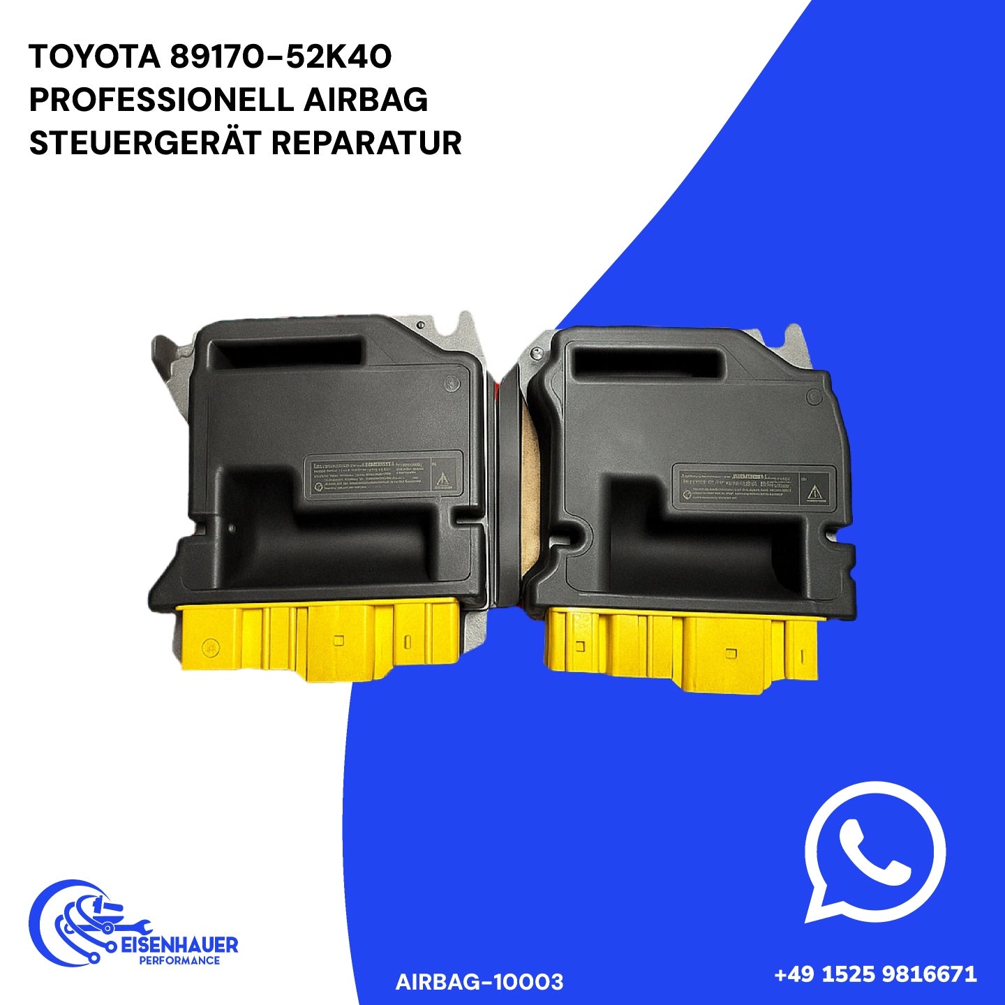 Toyota 89170-52K40 Professionell Airbag Steuergerät Reparatur