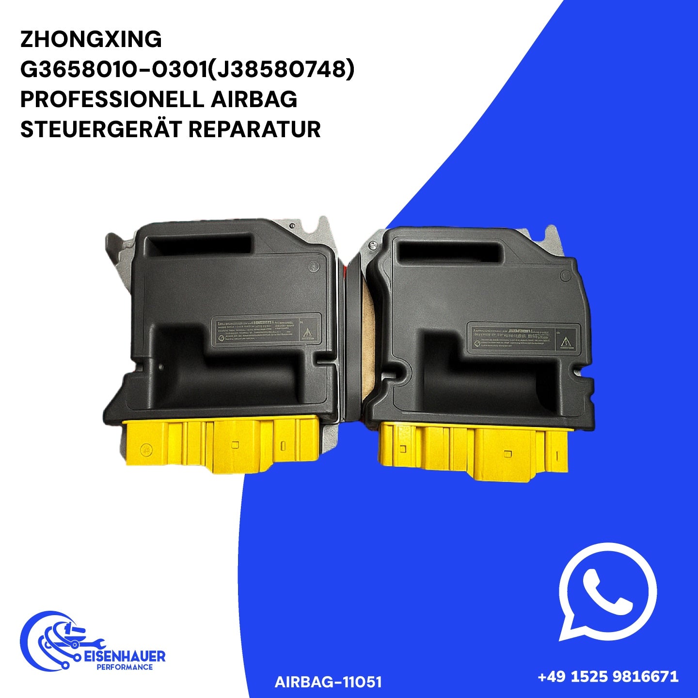 Zhongxing G3658010-0301(J38580748) Professionell Airbag Steuergerät Reparatur