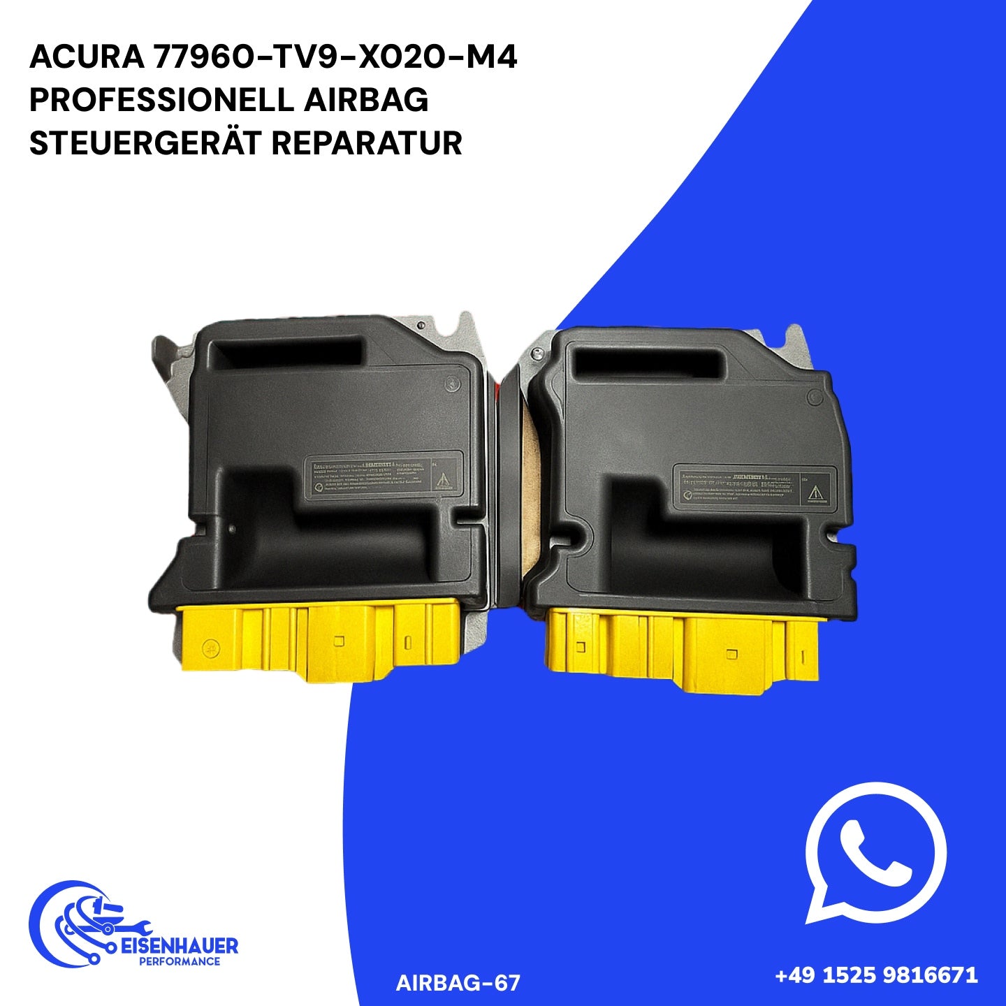 Acura 77960-TV9-X020-M4  Professionell Airbag Steuergerät Reparatur