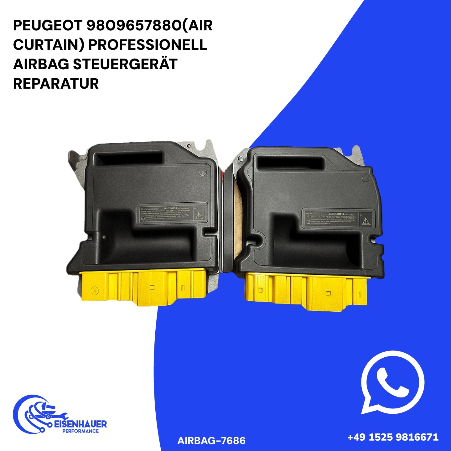 Peugeot 9809657880(Air Curtain) Professionell Airbag Steuergerät Reparatur
