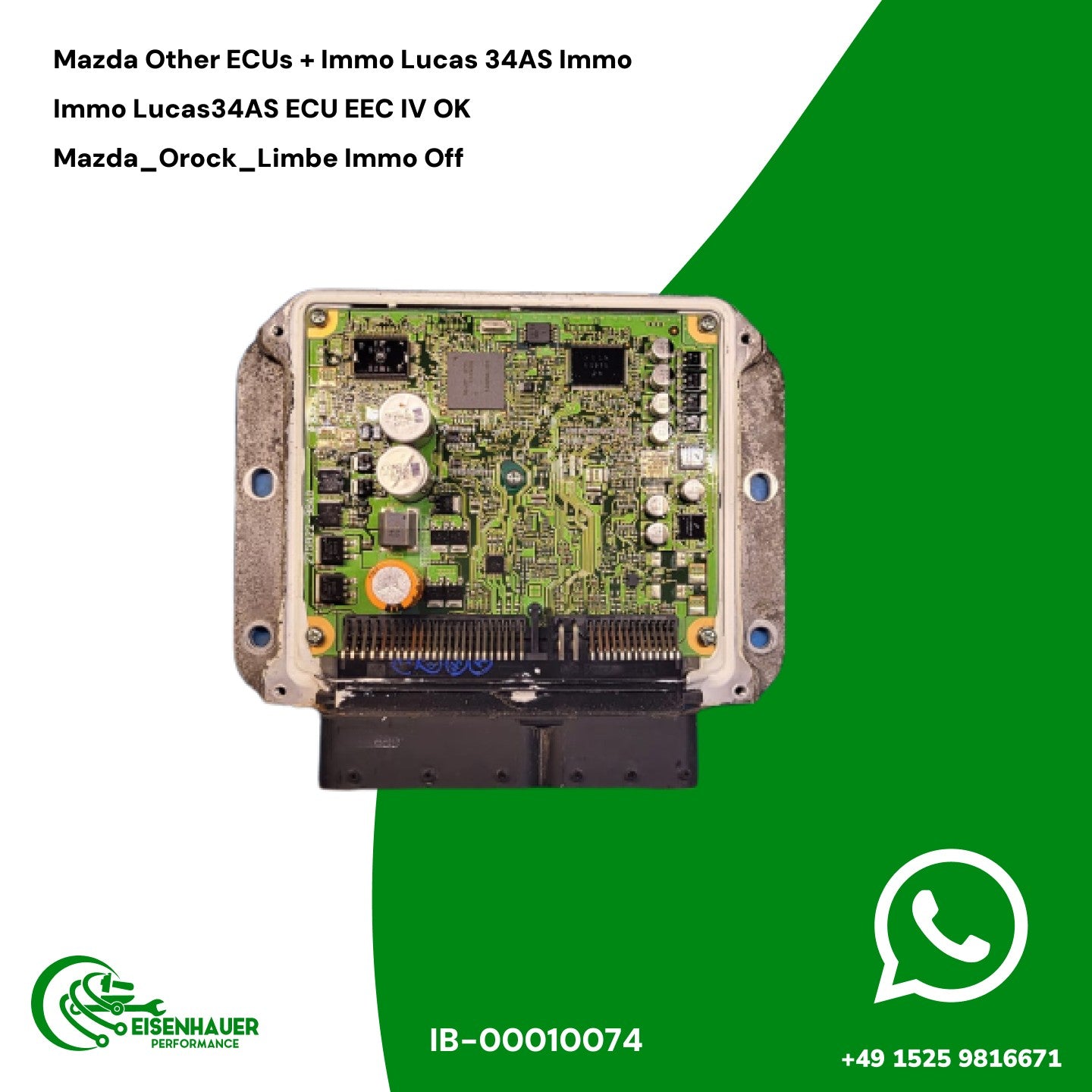 Mazda Other ECUs + Immo Lucas 34AS Immo Immo Lucas34AS ECU EEC IV OK Mazda_Orock_Limbe Immo Off