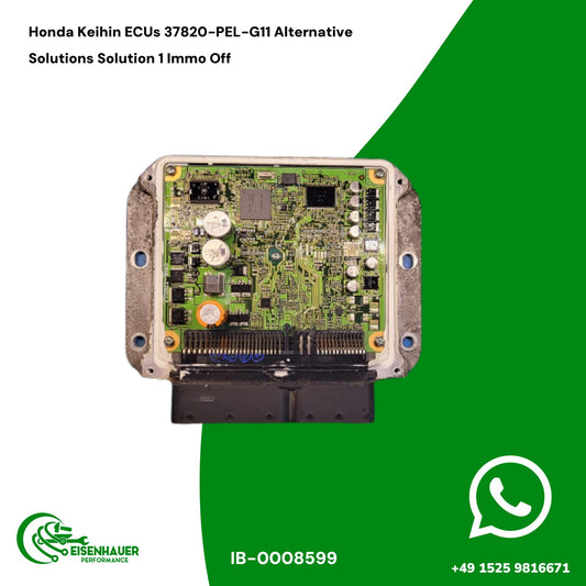 Honda Keihin ECUs 37820-PEL-G11 Alternative Solutions Solution 1 Immo Off