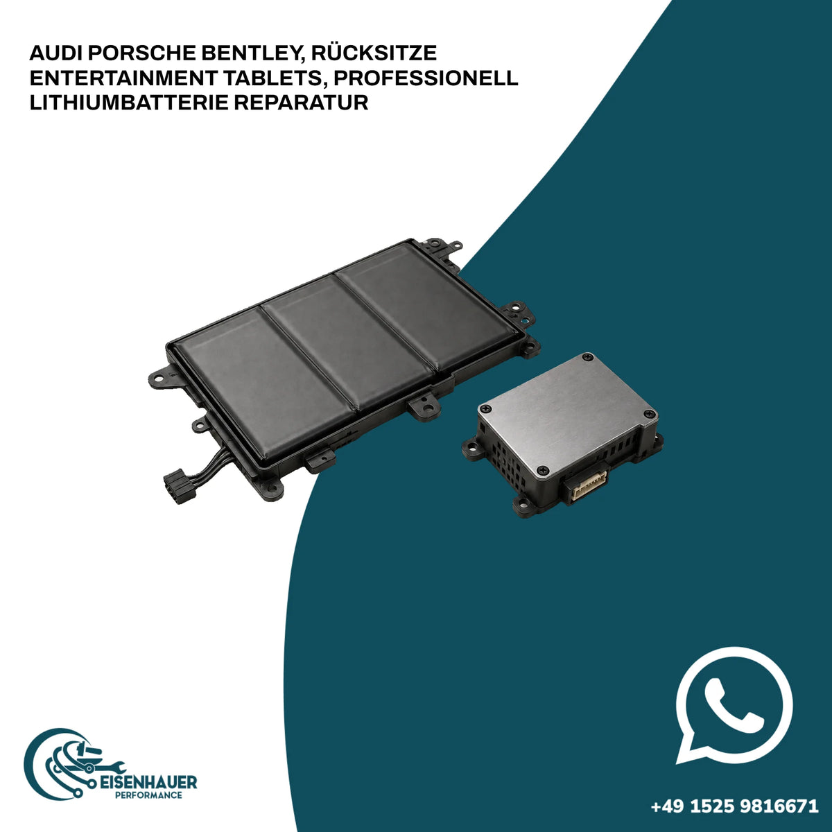 AUDI PORSCHE BENTLEY, Rücksitze Entertainment Tablets, PROFESSIONELL LITHIUMBATTERIE REPARATUR