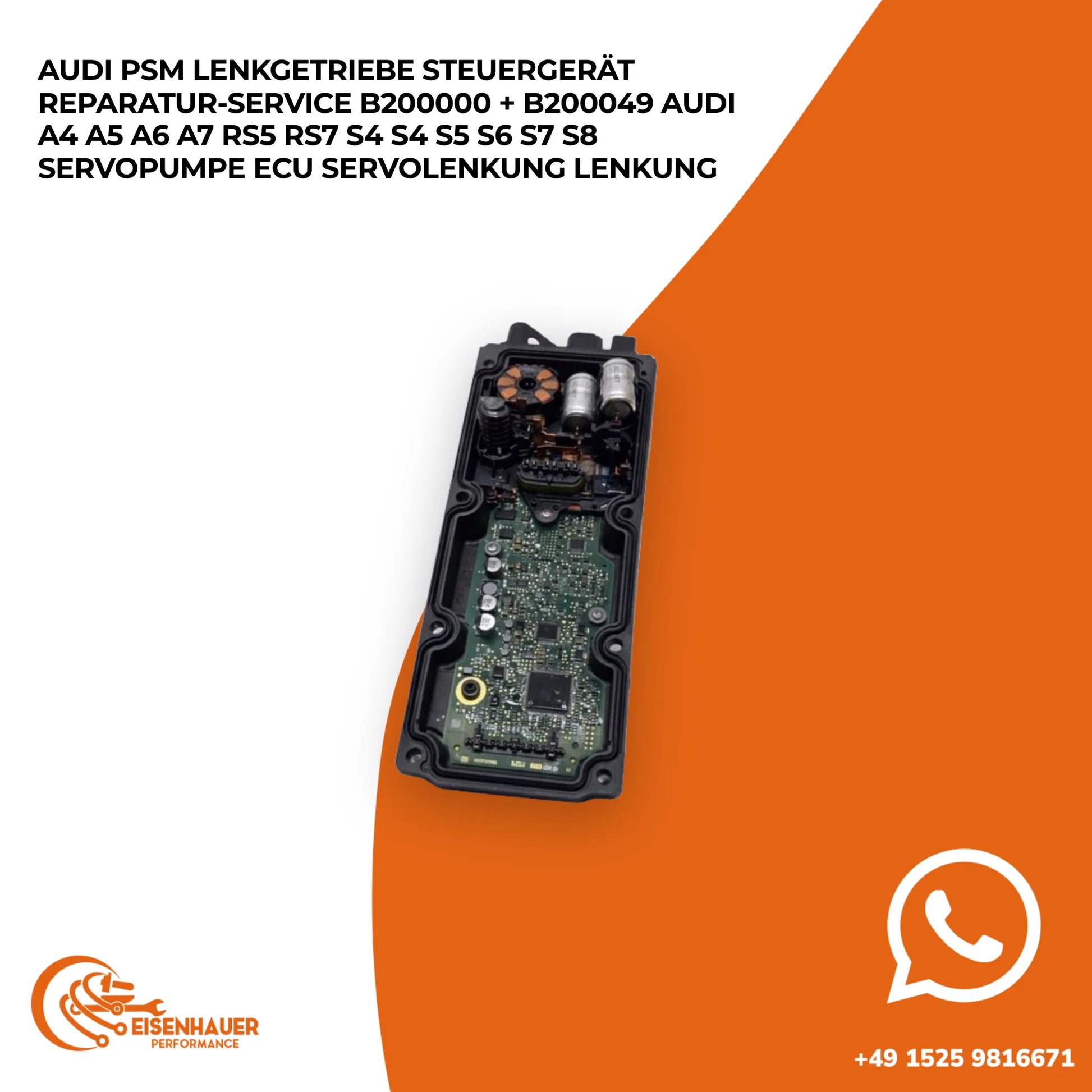 Audi PSM Lenkgetriebe Steuergerät Reparatur Service B200000 + B200049 Audi A4 A5 A6 A7 RS5 RS7 S4 S4 S5 S6…