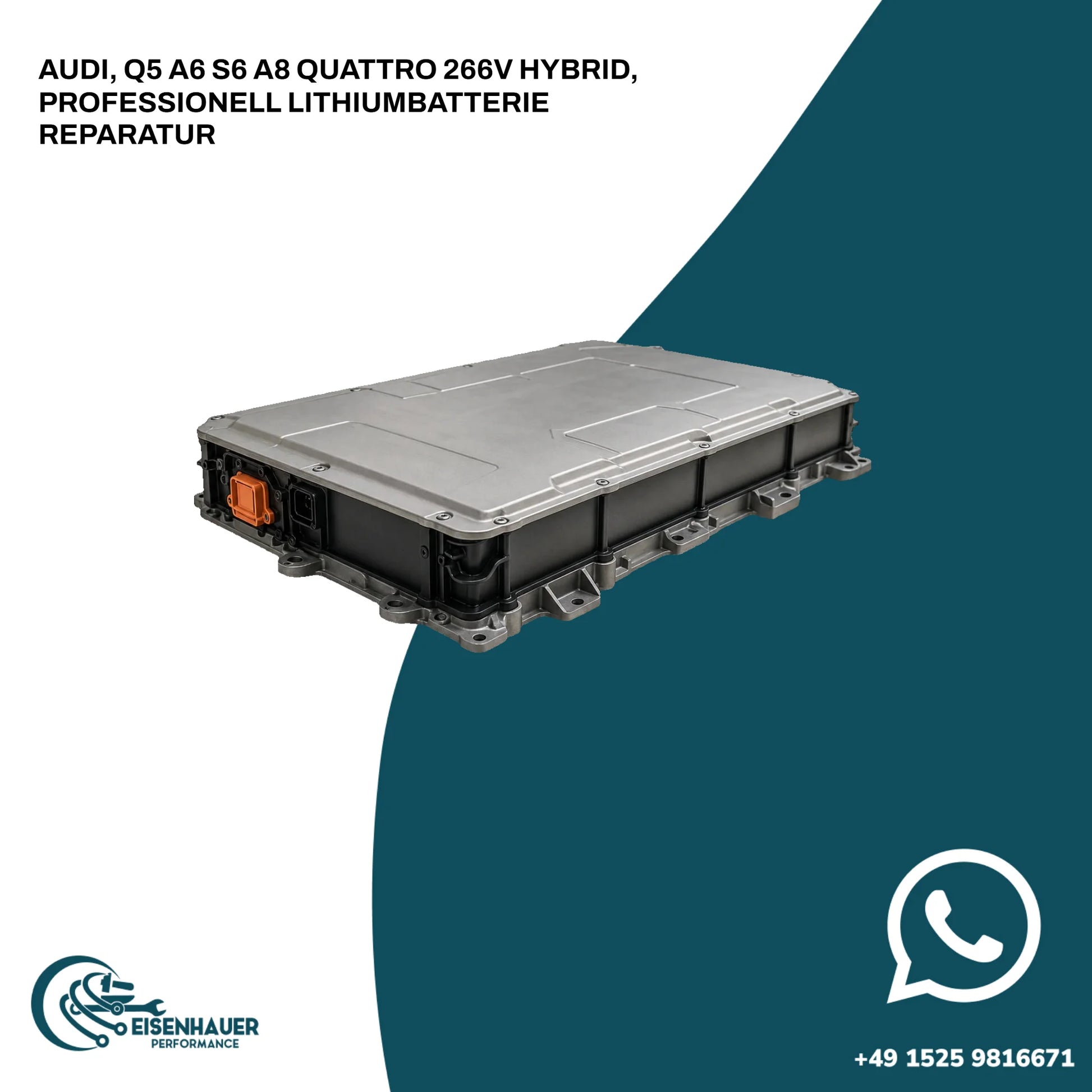 AUDI, Q5 A6 S6 A8 Quattro 266V Hybrid, PROFESSIONELL LITHIUMBATTERIE REPARATUR
