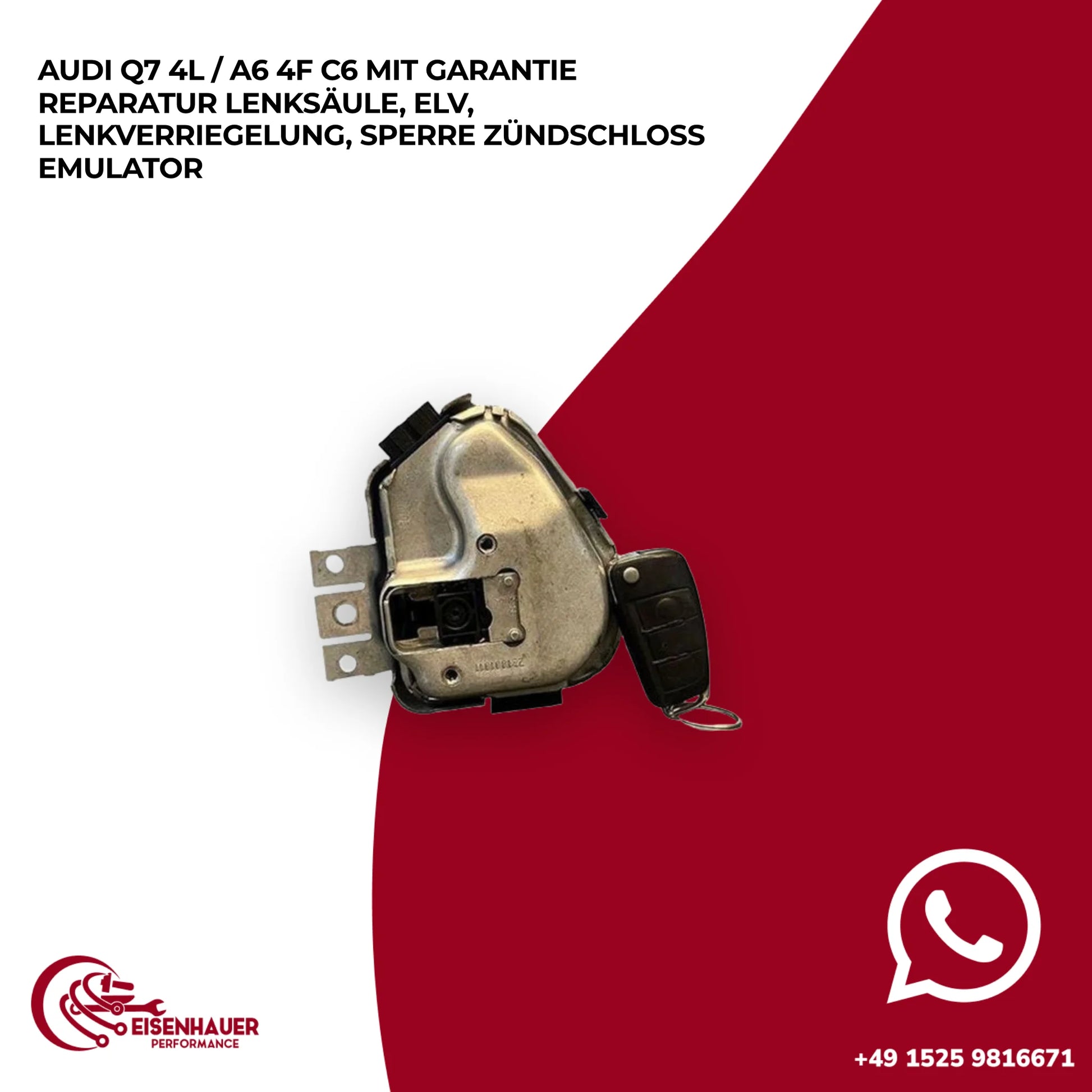 Audi Q7 4L / A6 4F C6️ ️Reparatur Lenksäule, ELV, Lenkverriegelung, Sperre Zündschloss Emulator