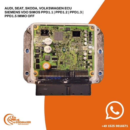 Audi, Seat, Skoda, Volkswagen ECU Siemens VDO Simos PPD1.1 | PPD1.2 | PPD1.3 | PPD1.5 Immo Off
