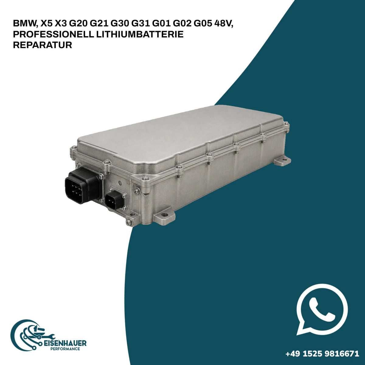 BMW, X5 X3 G20 G21 G30 G31 G01 G02 G05 48V, PROFESSIONELL LITHIUMBATTERIE REPARATUR