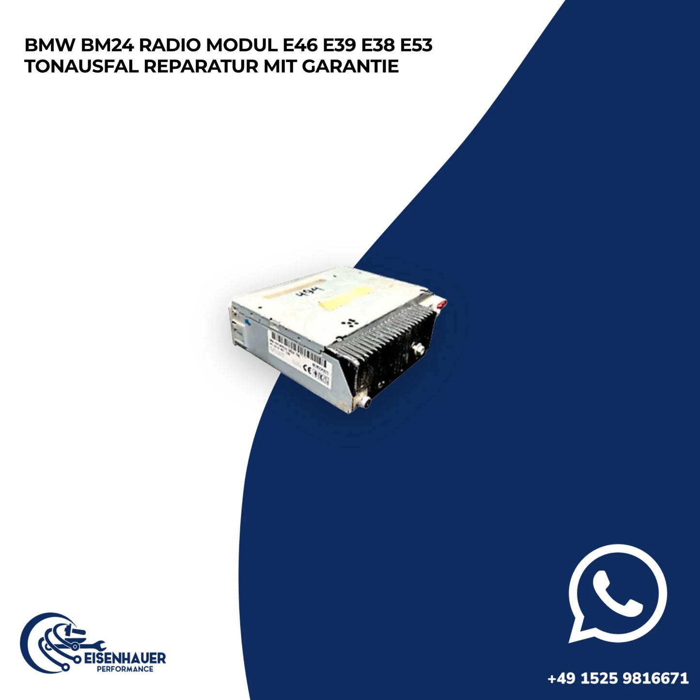 BMW BM24 Radio Modul E46 E39 E38 E53 Tonausfal Reparatur️ ️