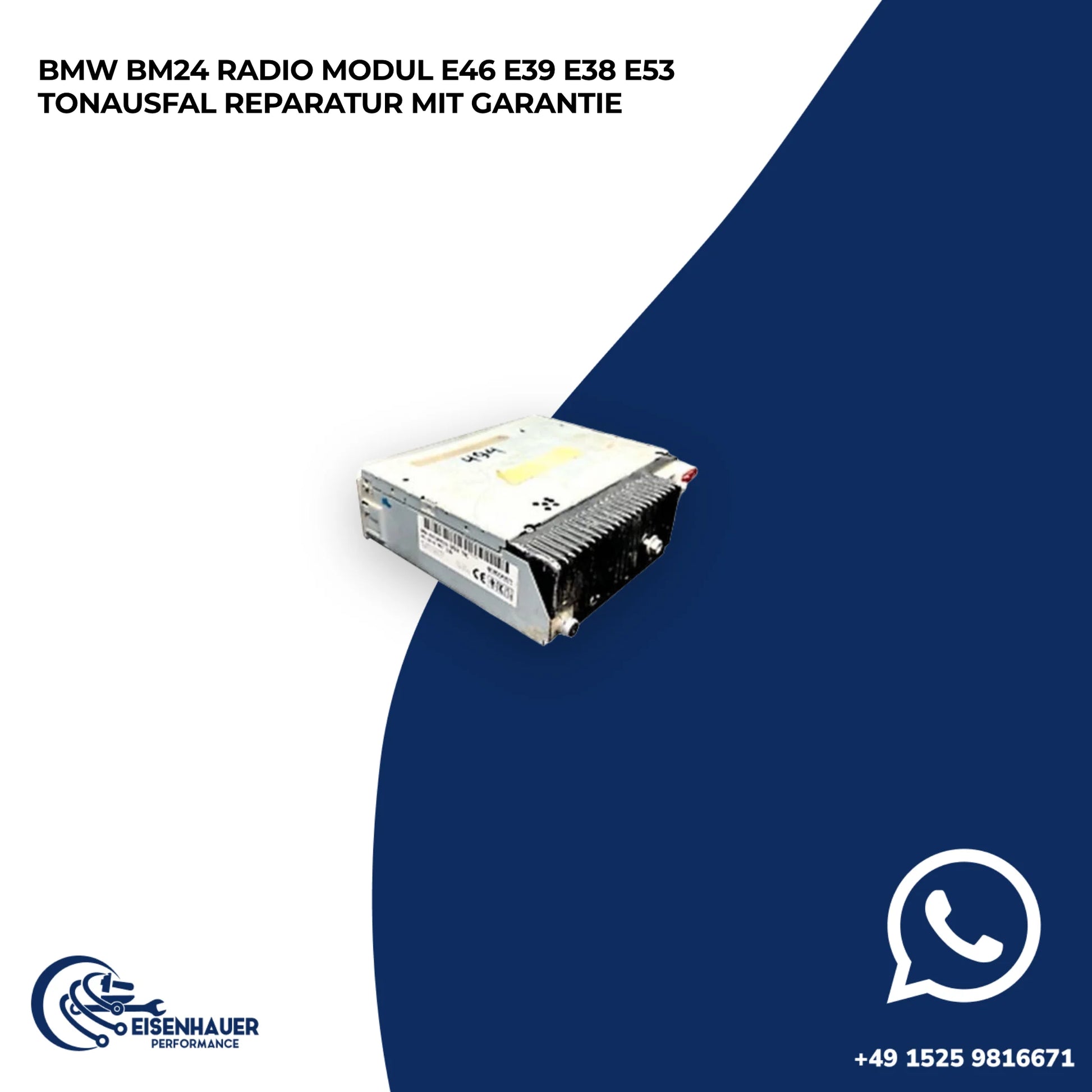 BMW BM24 Radio Modul E46 E39 E38 E53 Tonausfal Reparatur️ ️
