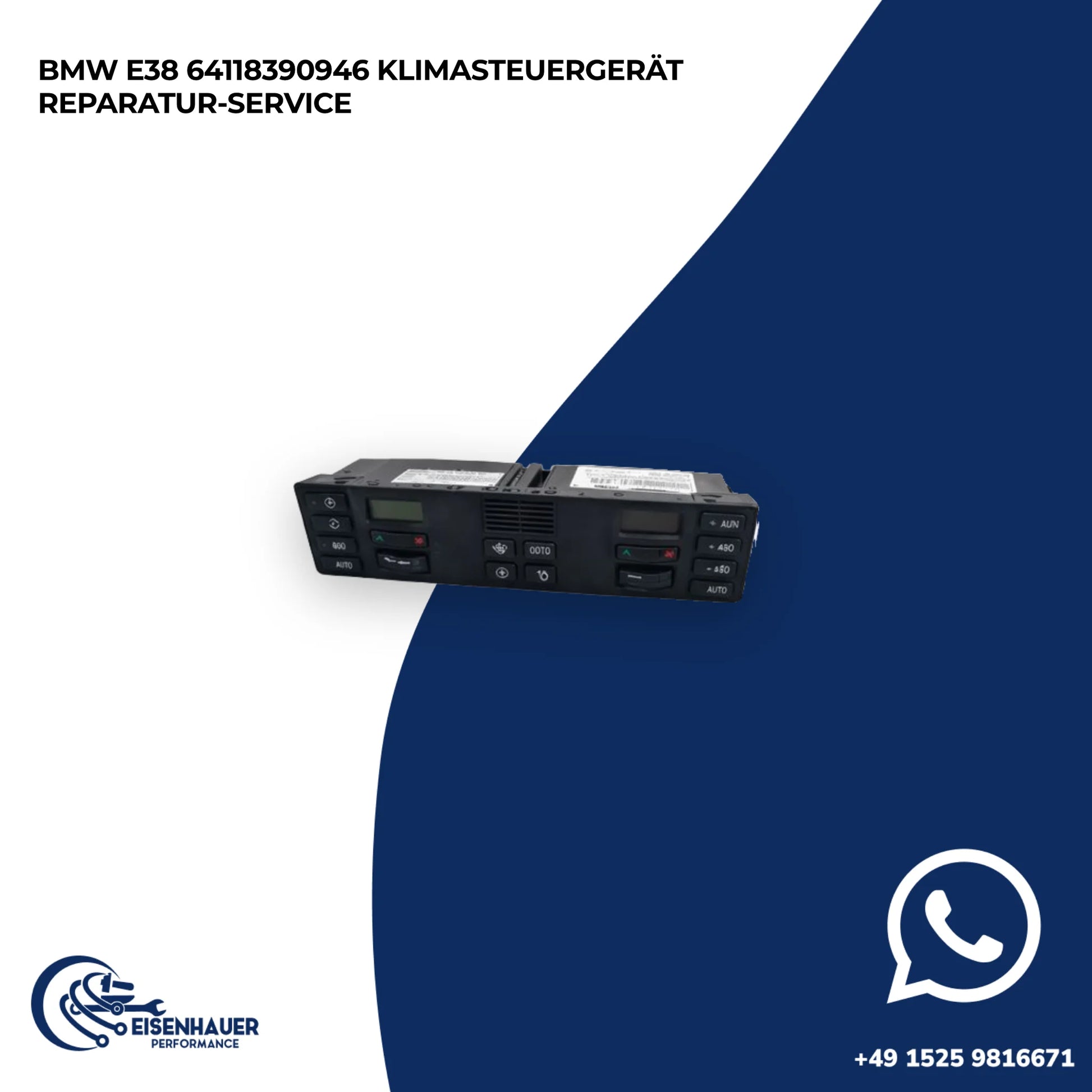 BMW E38 64118390946 Klimasteuergerät Reparatur Service
