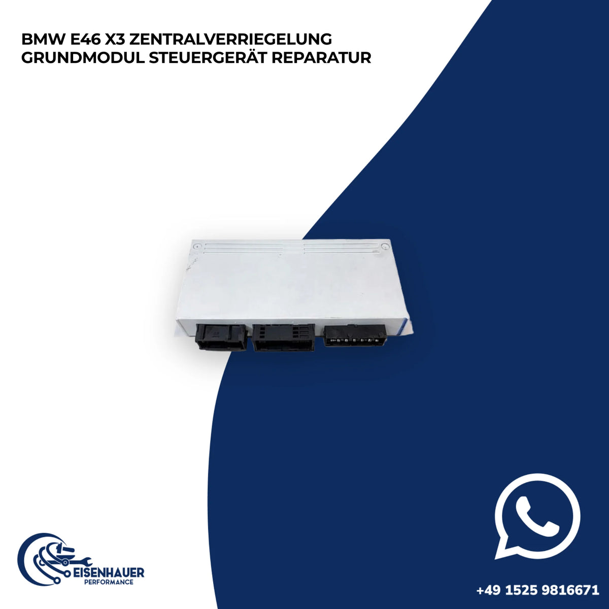 BMW E46 X3 Zentralverriegelung Grundmodul Steuergerät Reparatur