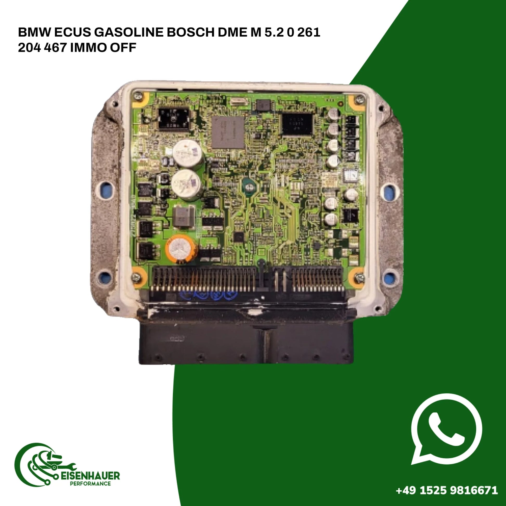 BMW ECUs Gasoline Bosch DME M 5.2 0 261 204 467 Immo Off