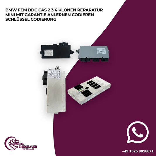 BMW FEM BDC CAS 2 3 4 Klonen Reparatur Mini️ ️Anlernen Codieren Schlüssel Codierung