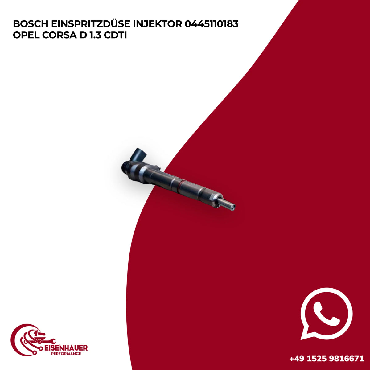 Bosch Einspritzdüse Injektor 0445110183 OPEL CORSA D 1.3 CDTI