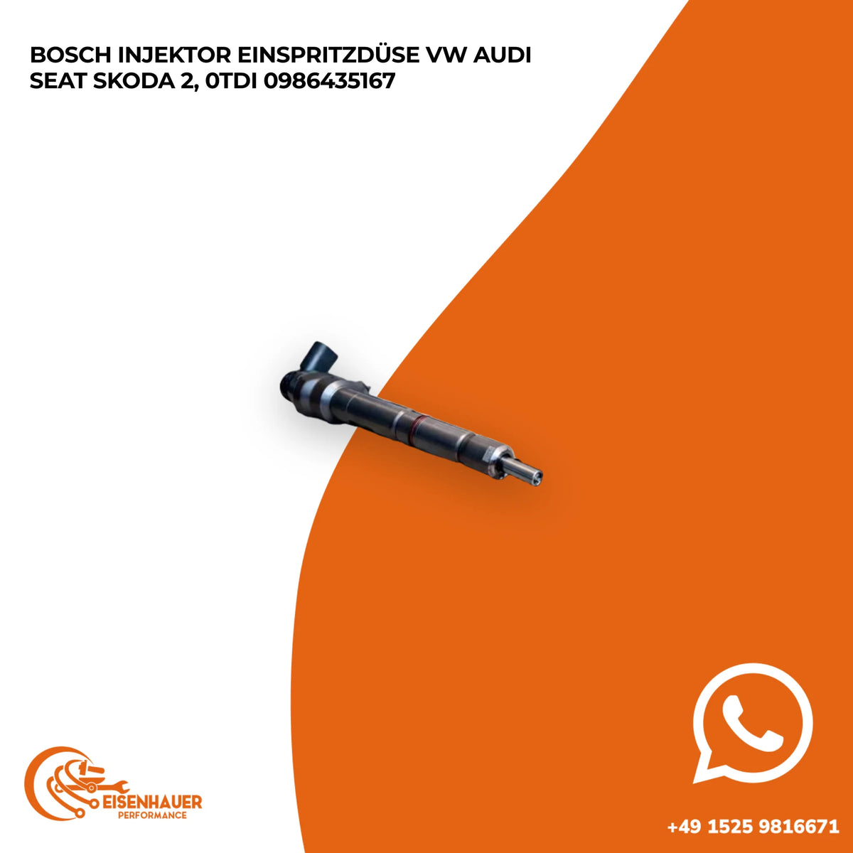 Bosch Injektor Einspritzdüse VW Audi Seat Skoda 2,0TDI 0986435167