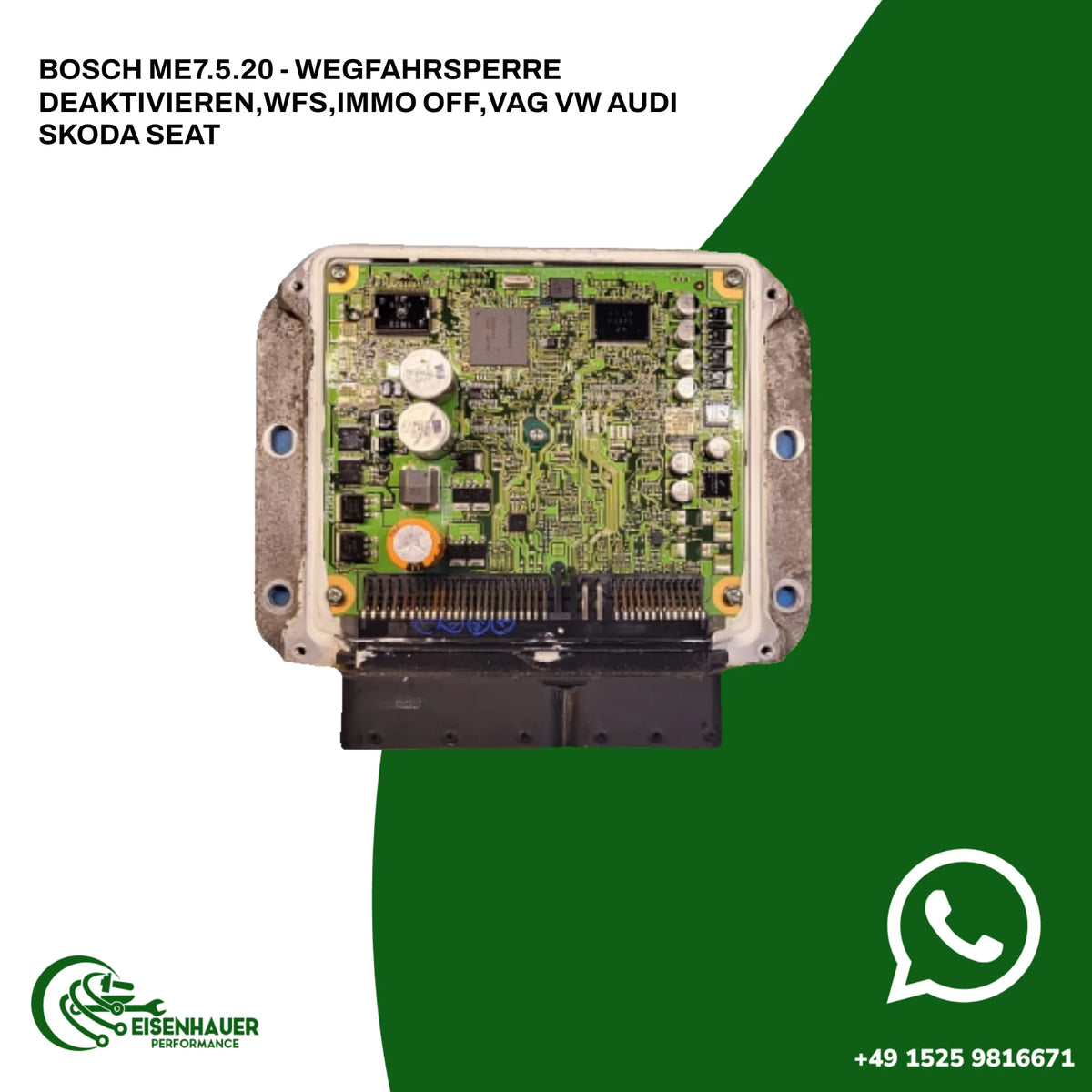 Bosch ME7.5.20 - Wegfahrsperre Deaktivieren,WFS,IMMO OFF,VAG VW AUDI SKODA SEAT