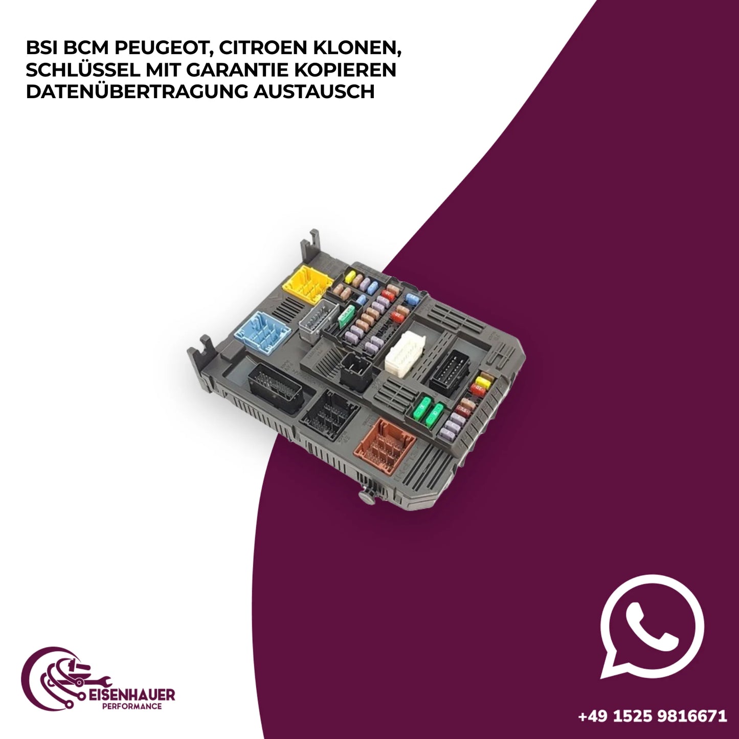 BSI BCM Peugeot, Citroen klonen, Schlüssel️ ️Kopieren Datenübertragung Austausch
