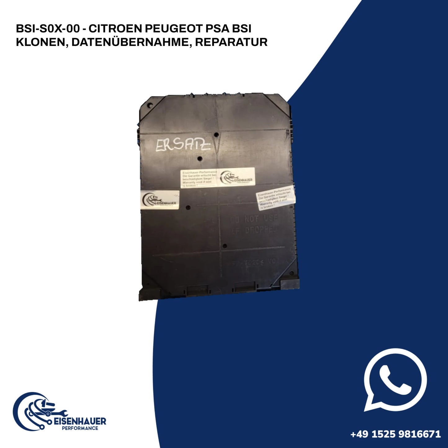 BSI-S0X-00 - CITROEN PEUGEOT PSA BSI Klonen, Datenübernahme, Reparatur