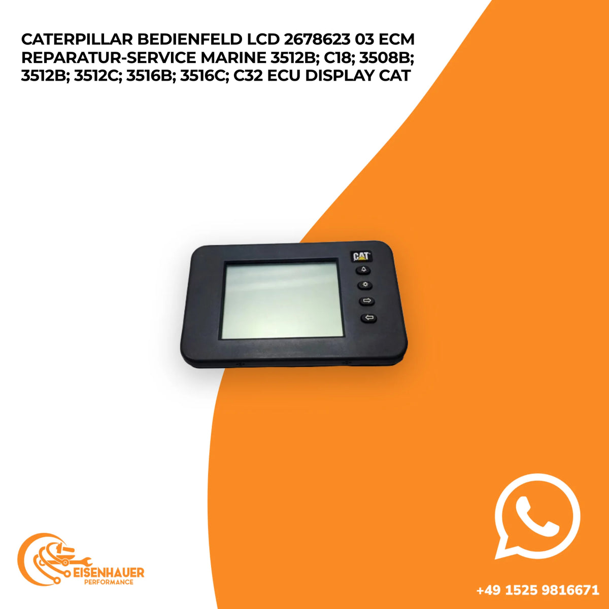 Caterpillar Bedienfeld LCD 2678623 03 ECM Reparatur Service Marine 3512B; C18; 3508B; 3512B; 3512C; 3516B;…