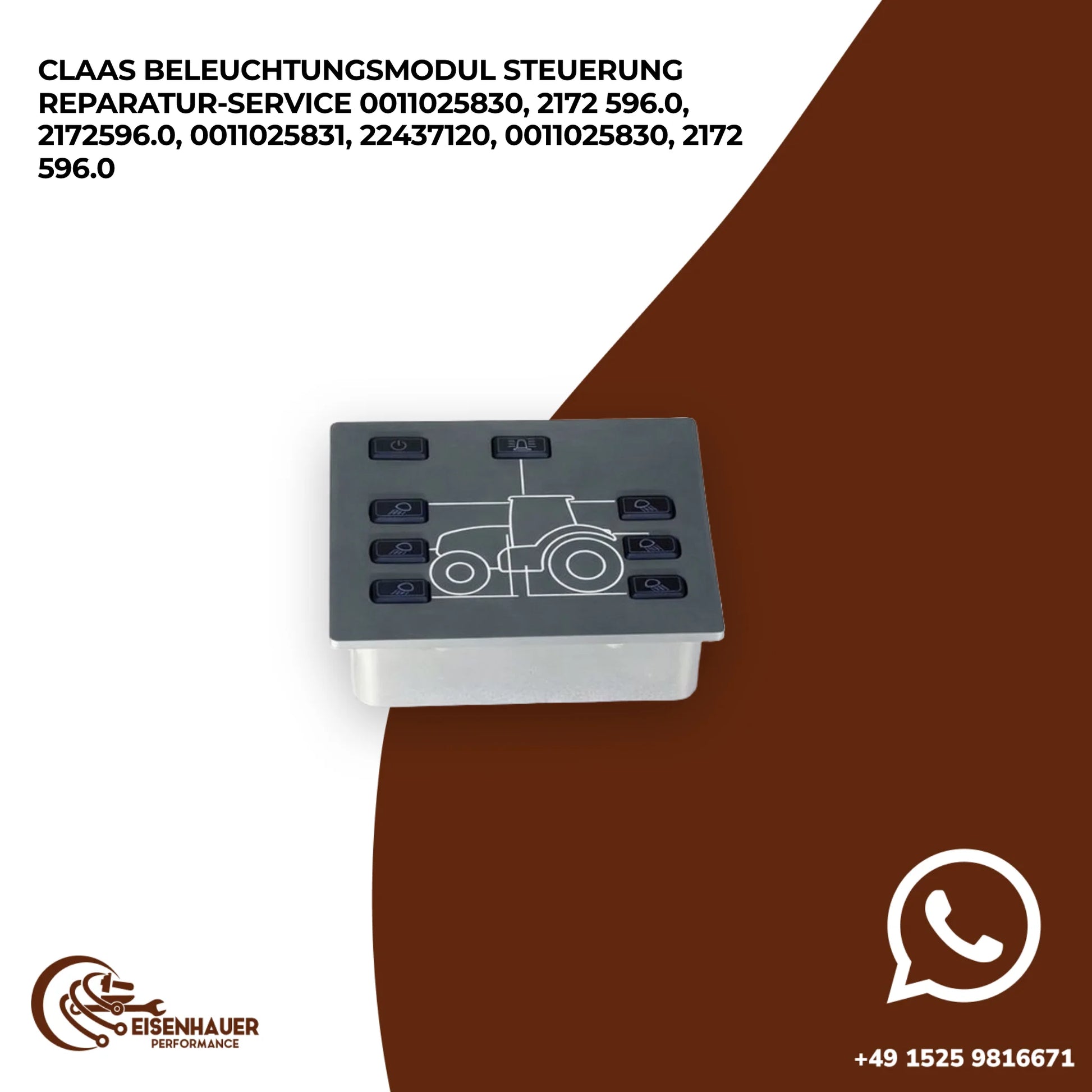 Claas Beleuchtungsmodul Steuerung Reparatur Service 0011025830, 2172 596.0, 2172596.0, 0011025831, 22437120…